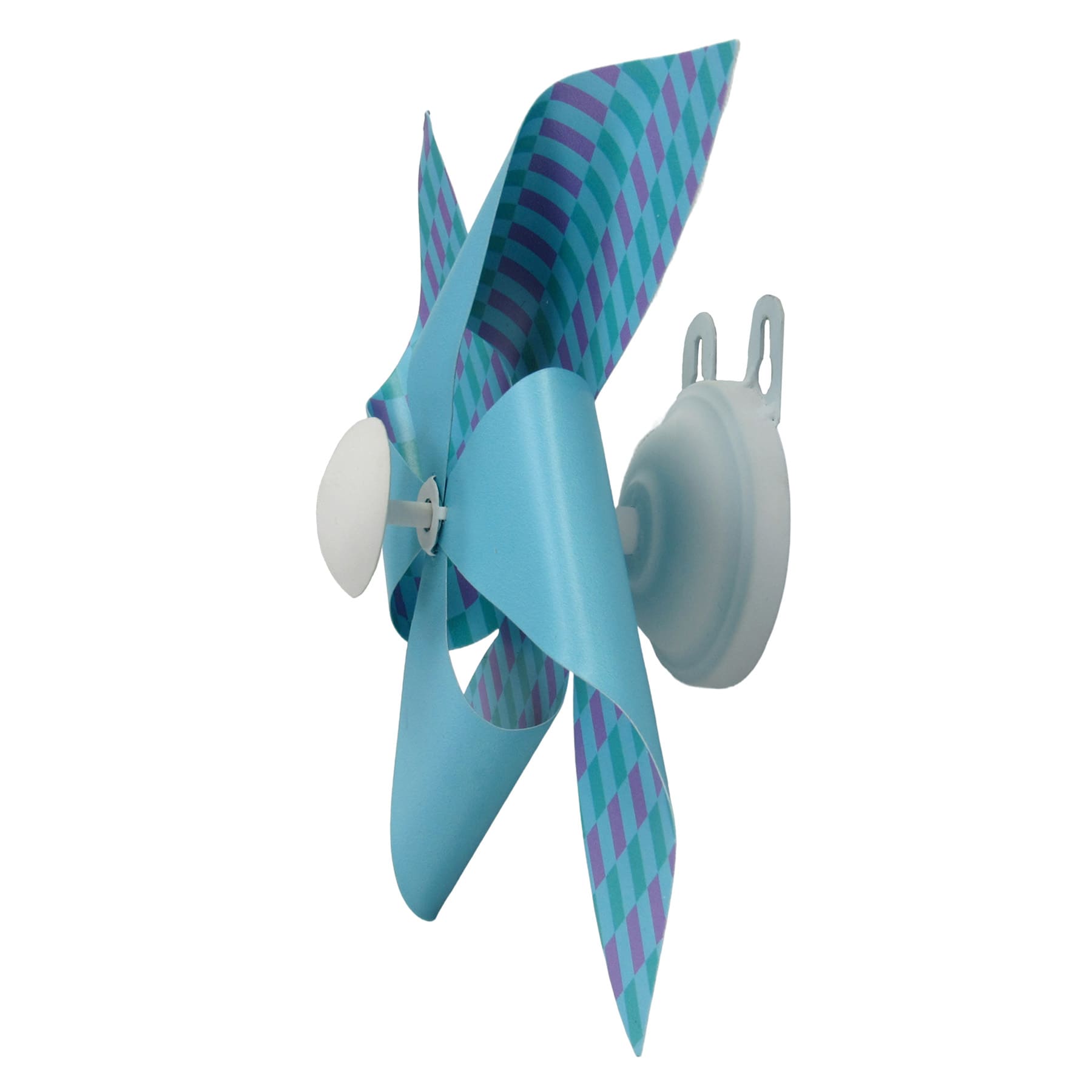 Oh Joy! Blue Metal Spinning Pinwheel Wall Decor, 10"
