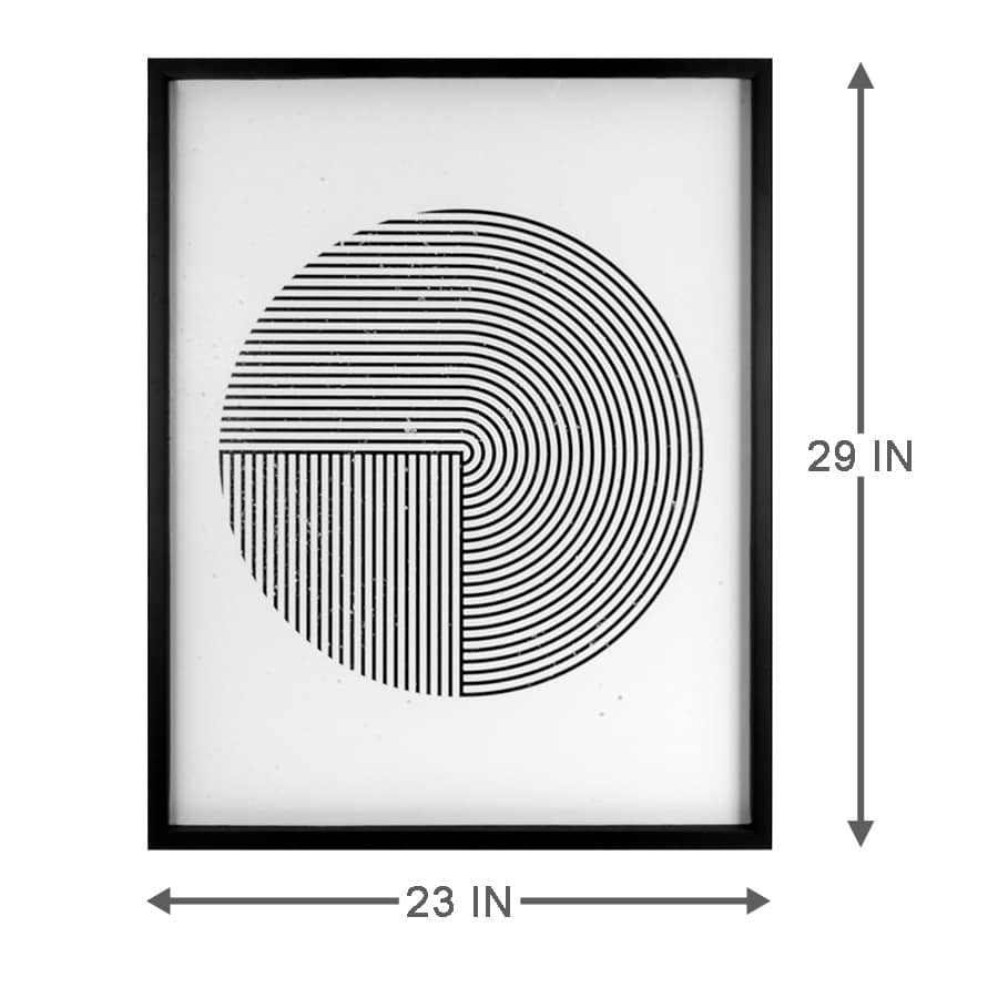 Geo Circle Lines Framed Wall Art, 23x29