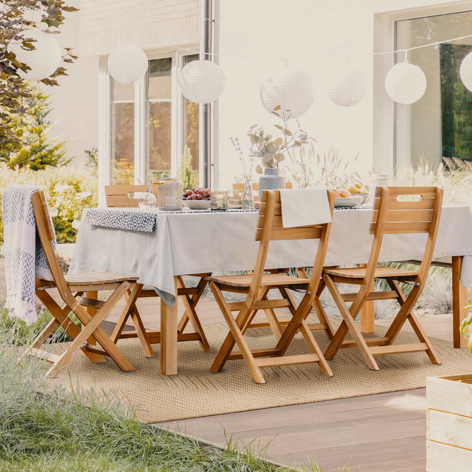 (E457) Ruby Natural Flatweave Outdoor Area Rug, 5x7