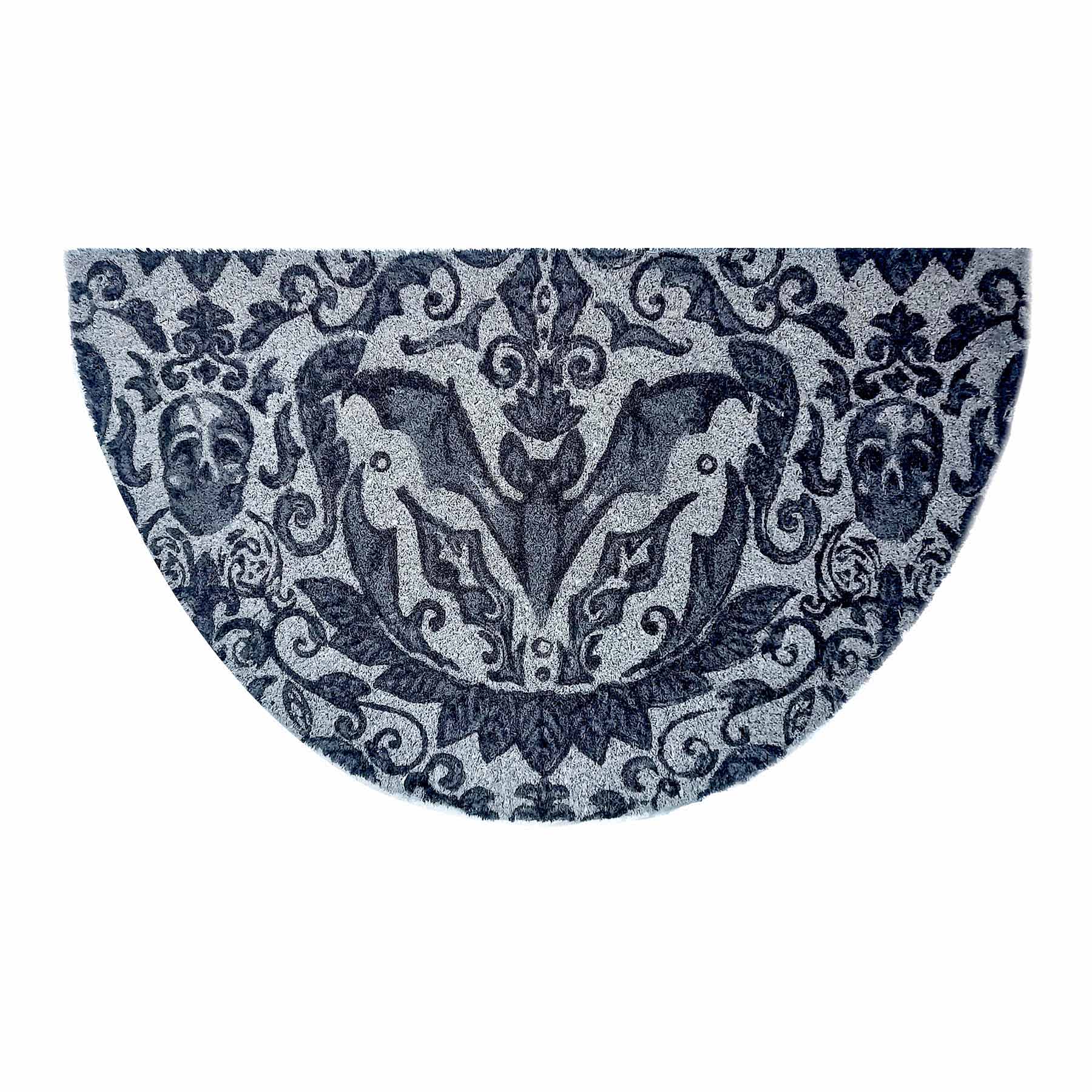 Midnight Shadows Gothic Bat Slice Coir Mat, 18x30