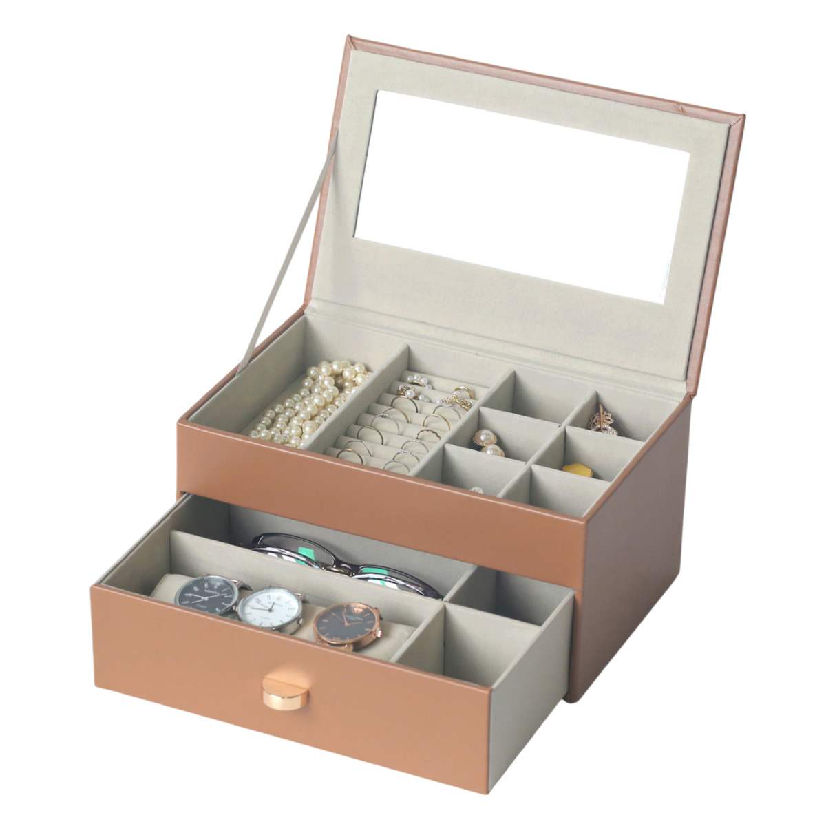 1-Drawer Jewelry Box, Brown