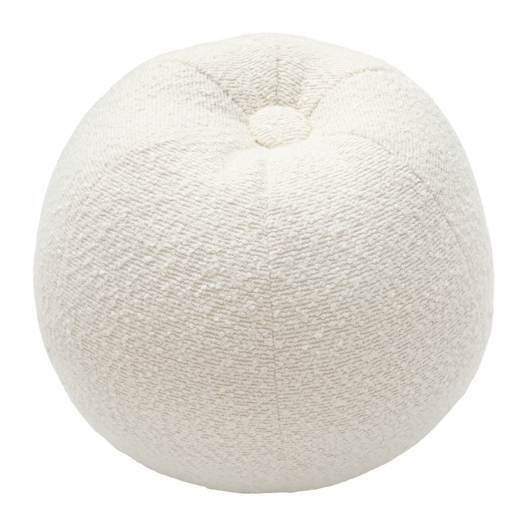 Crosby St. Cream Ball Shaped Throw Pillow, 12"