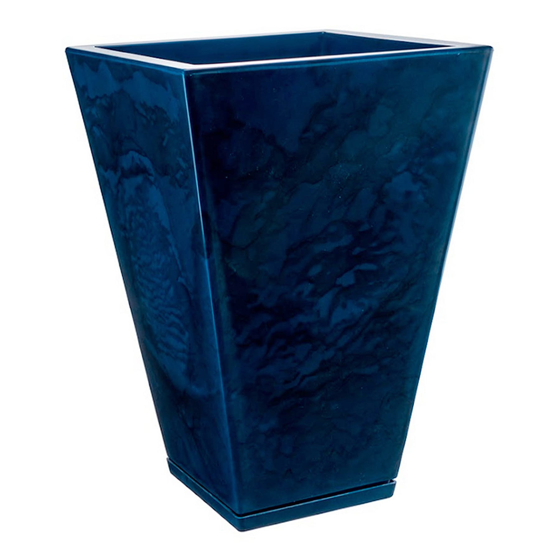 Zurique Blue Marbled Outdoor Planter, Medium