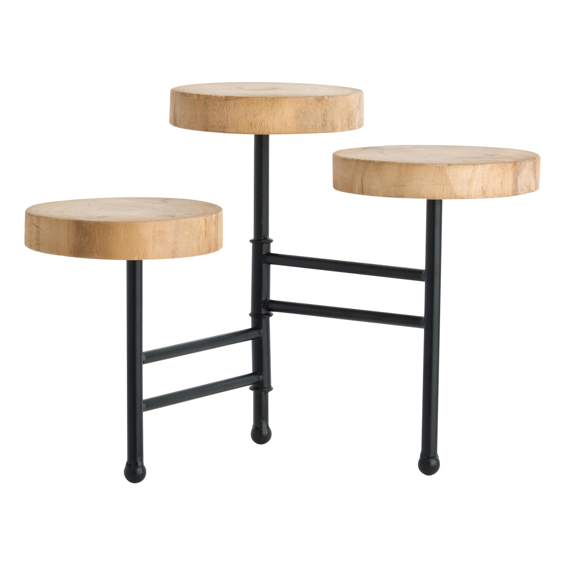 3-Piece Round Wooden Riser, 12"