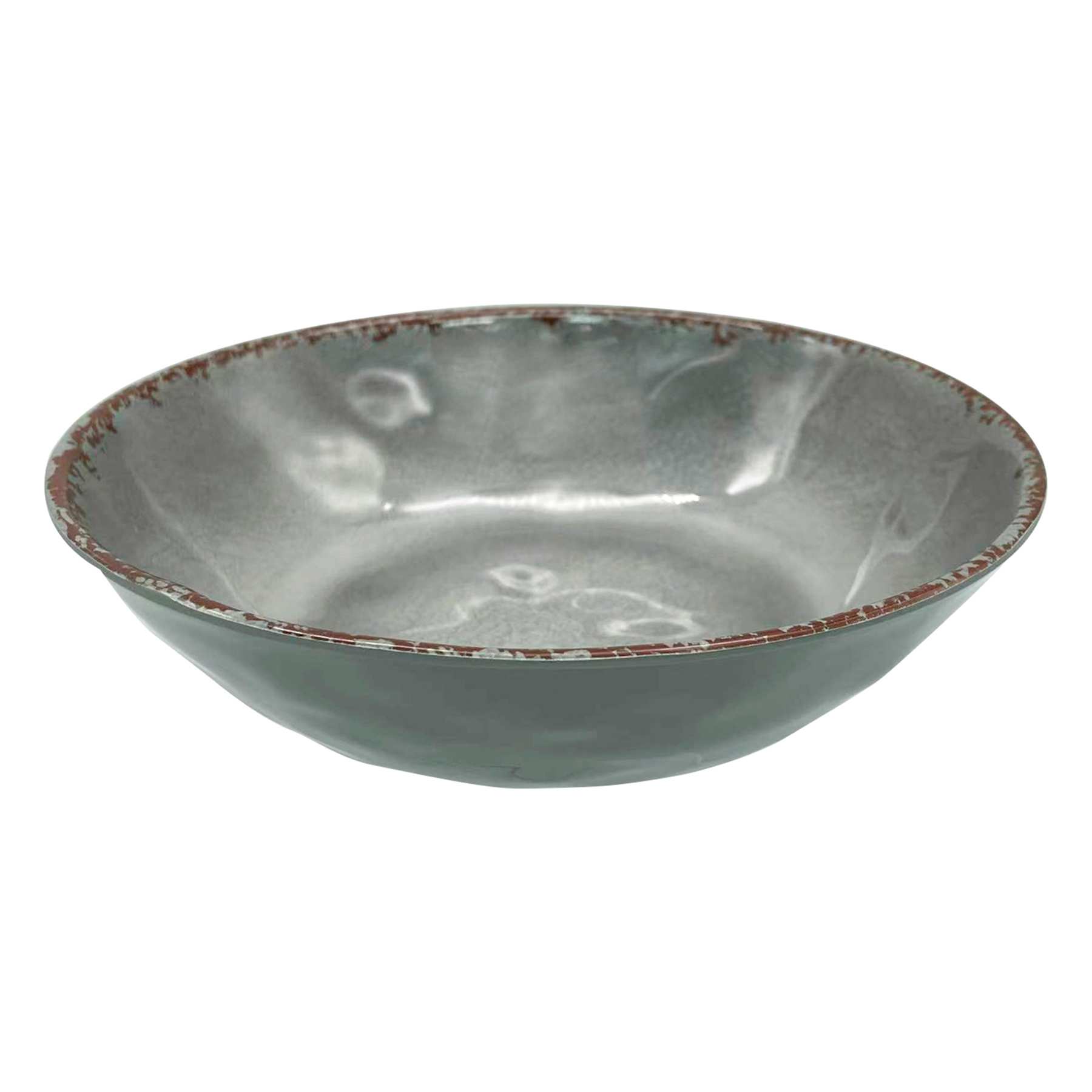 Honeybloom Grey Melamine Bowl, 8"