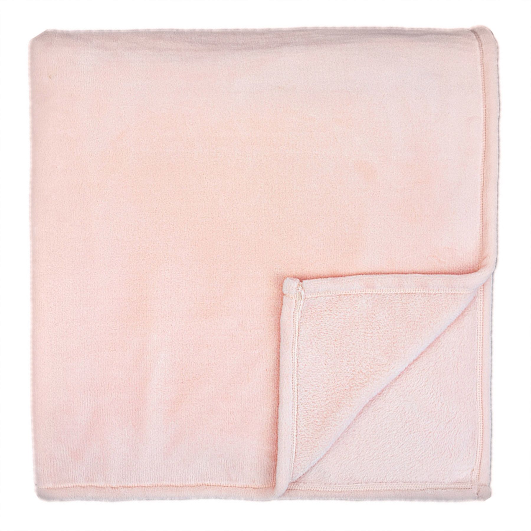 Pink Plush Bed Blanket, Full/Queen