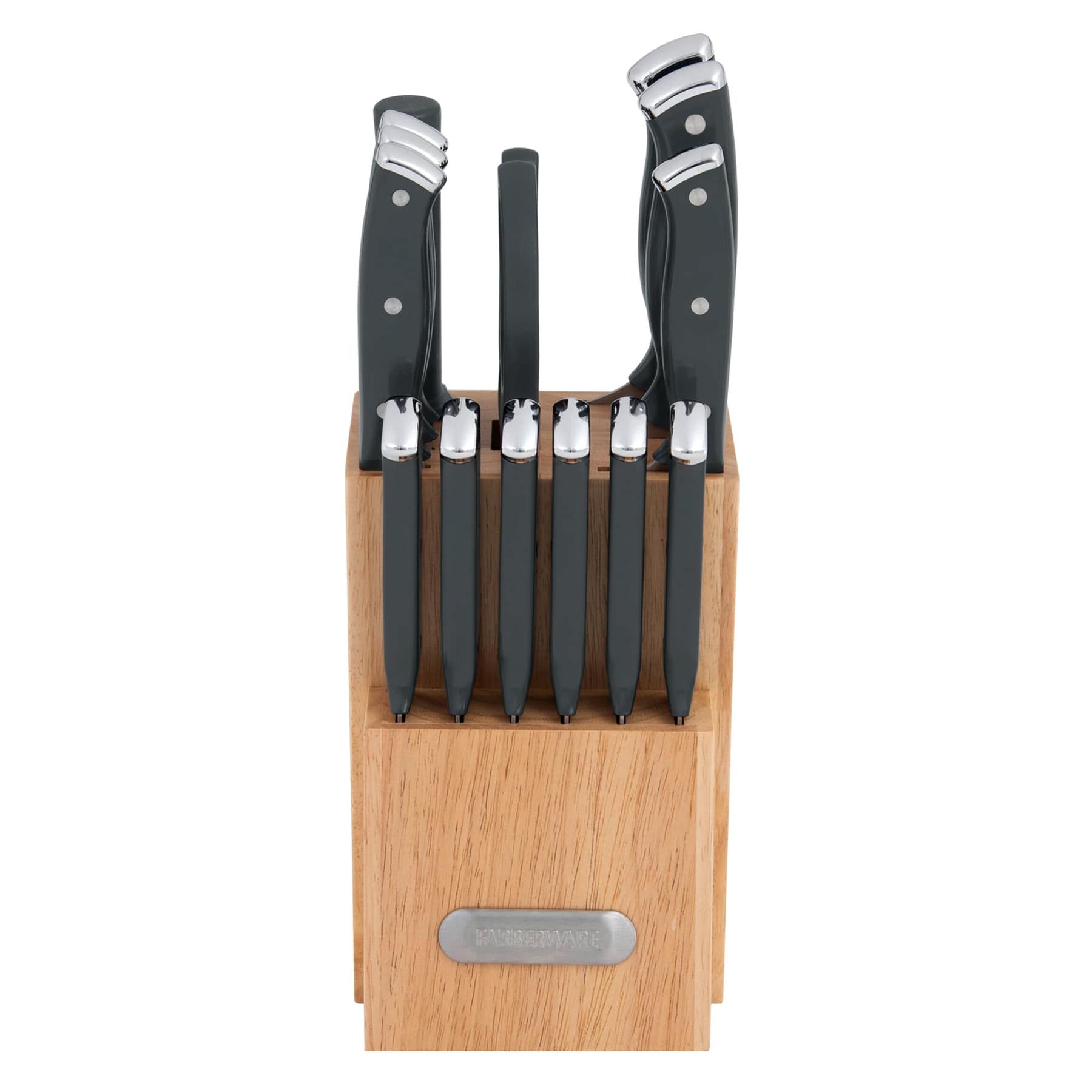 Farberware 15-Piece Cutlery Block Set, Grey