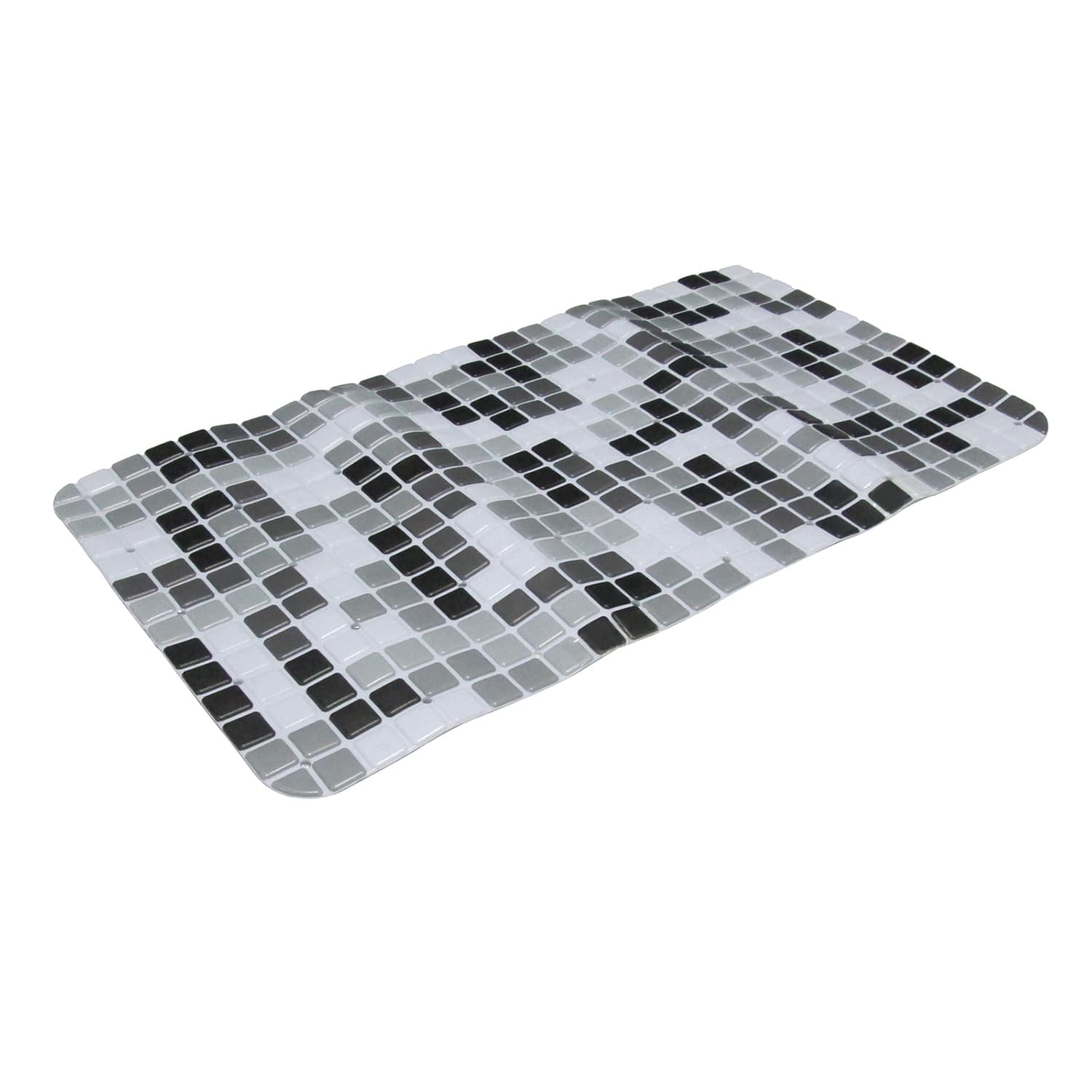 Grey Griddie Bath Mat, 15.5x27.3