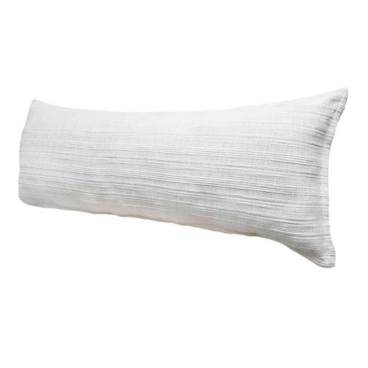 Honeybloom White Striped Slub Throw Pillow, 14x36