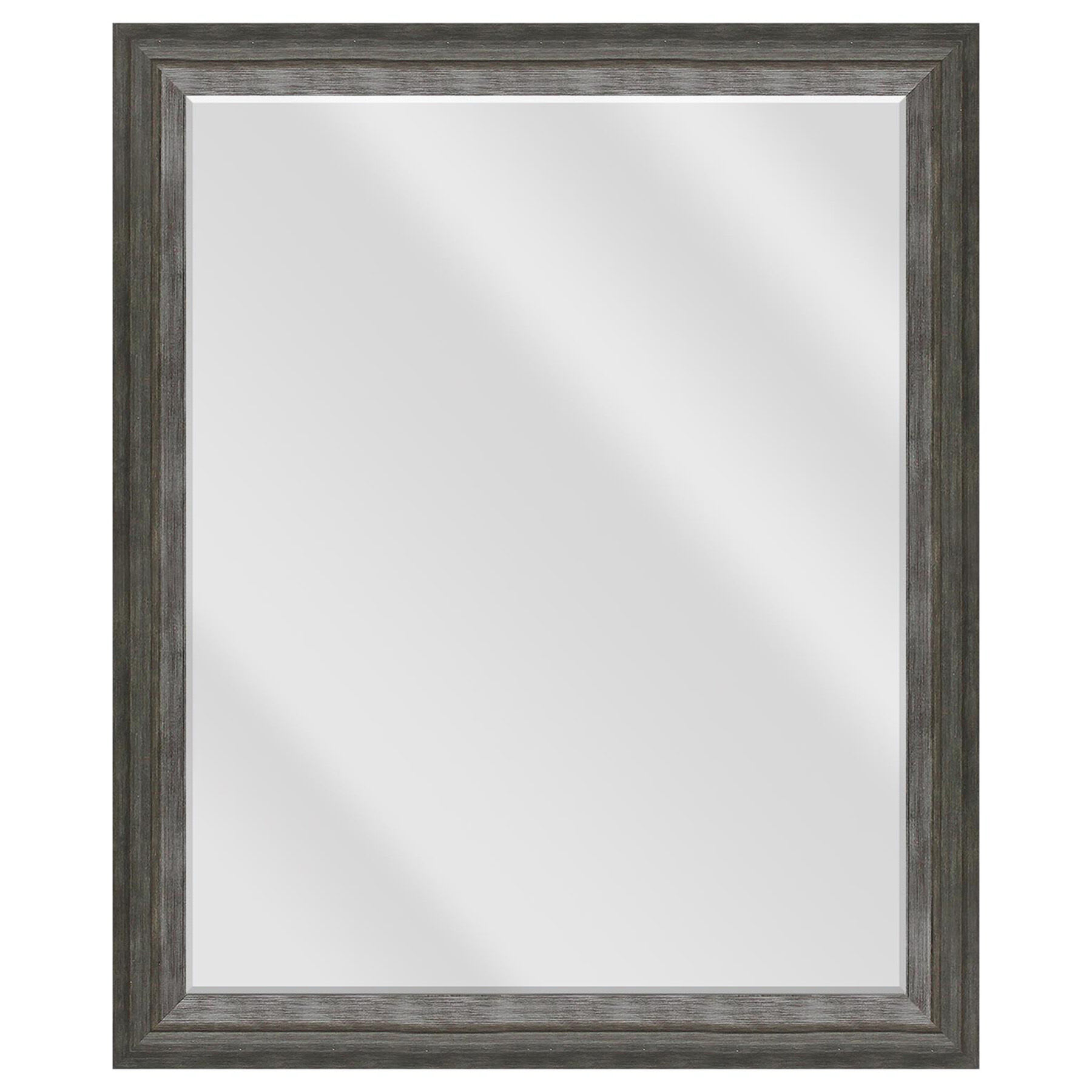 Sable Grey Rectangle Wall Mirror, 19x24