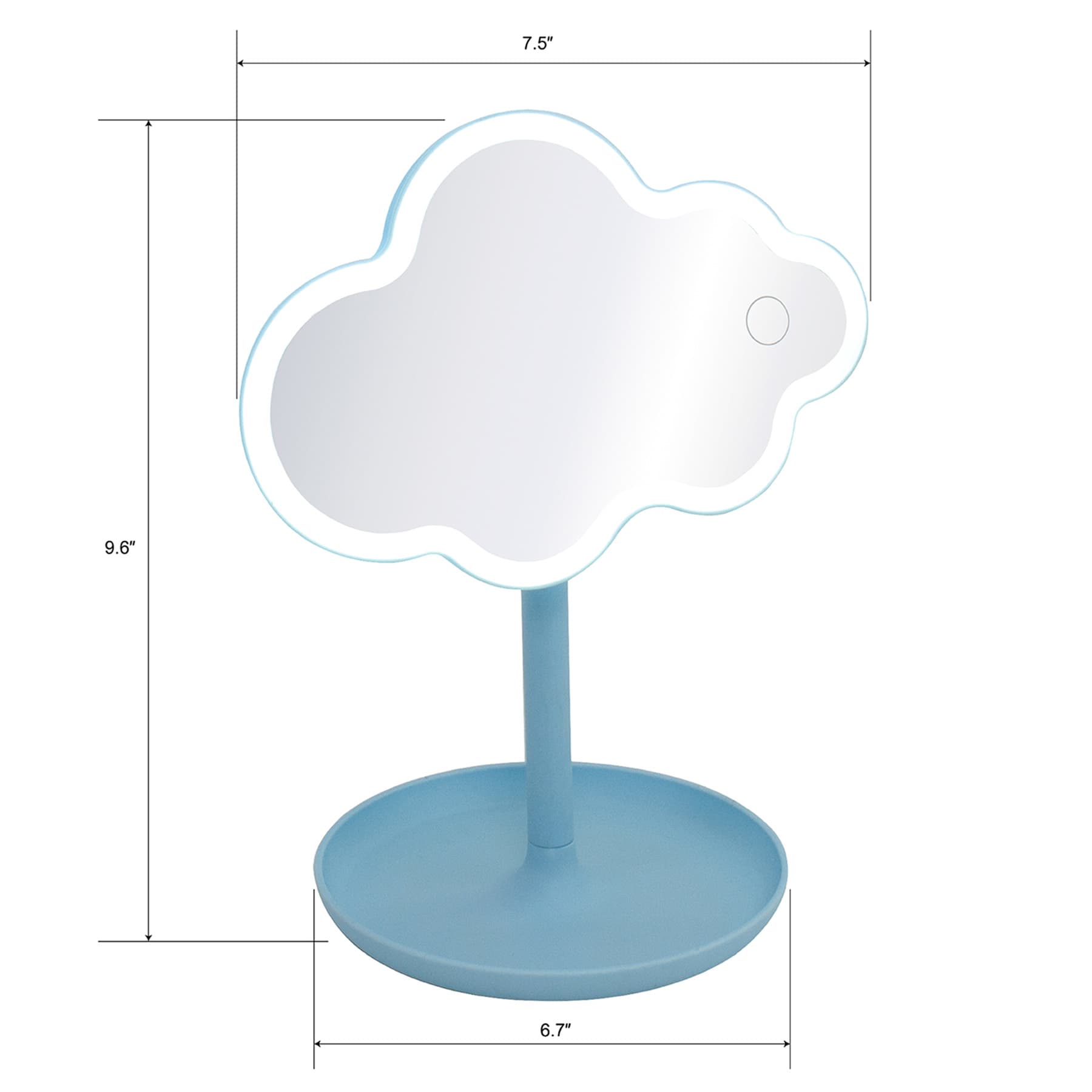 Blue Cloud LED Mirror with USB