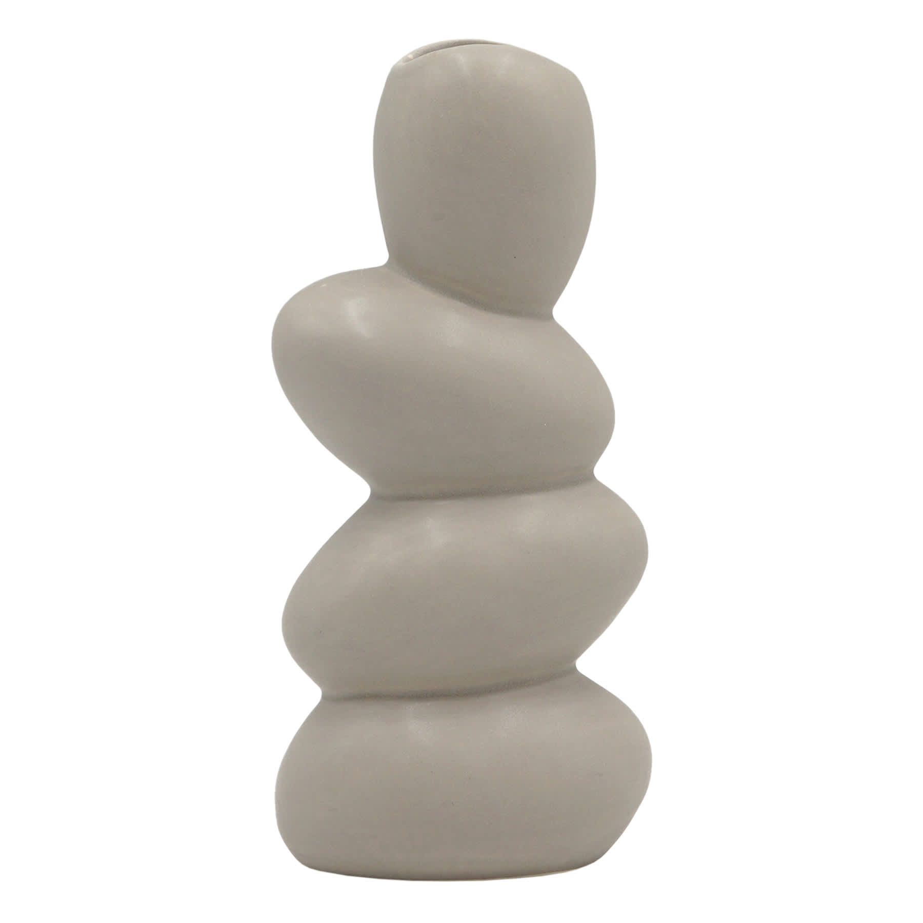 Crosby St. Grey Ceramic Vase, 8"