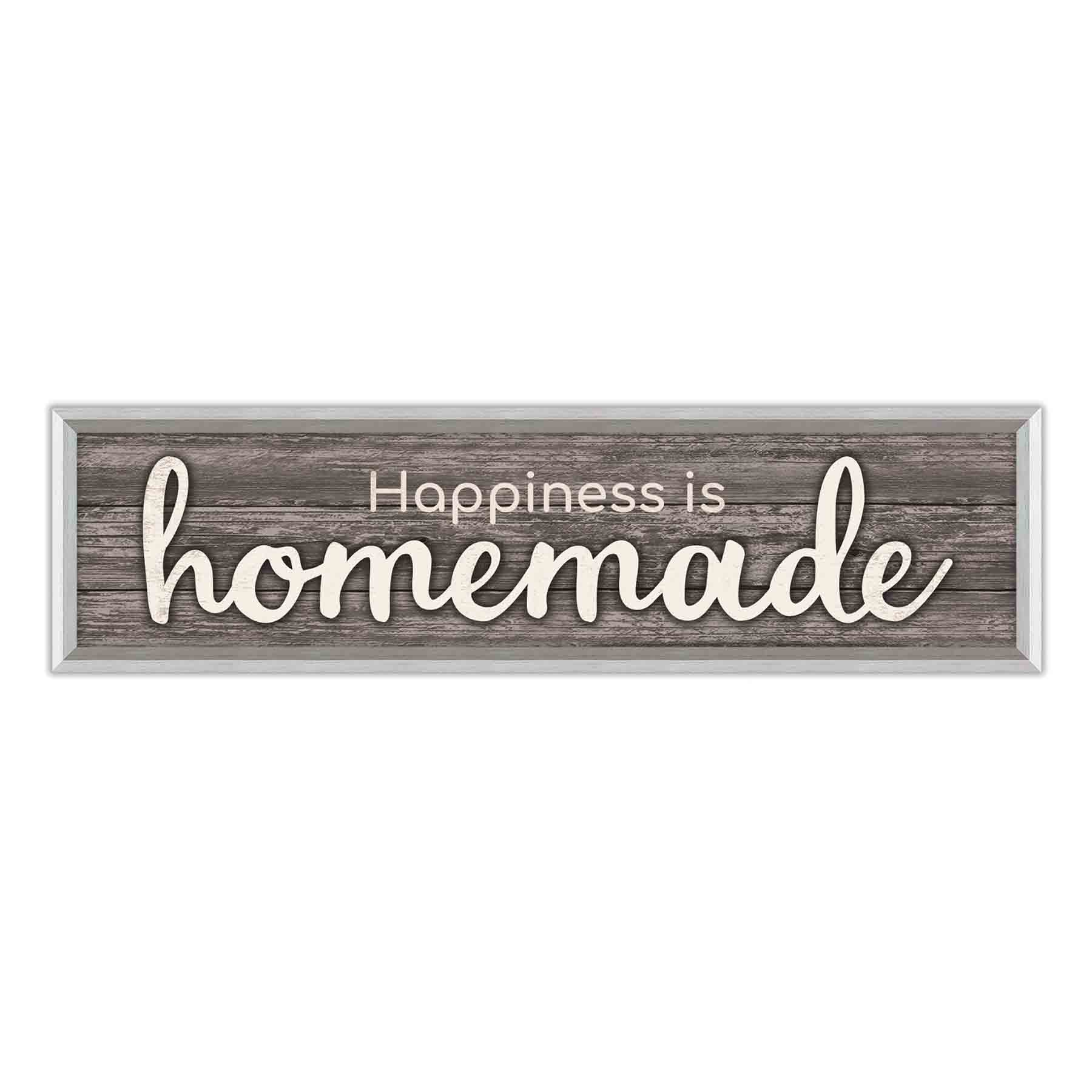 Framed Happiness Is Homemade Wall Sign, 8x30