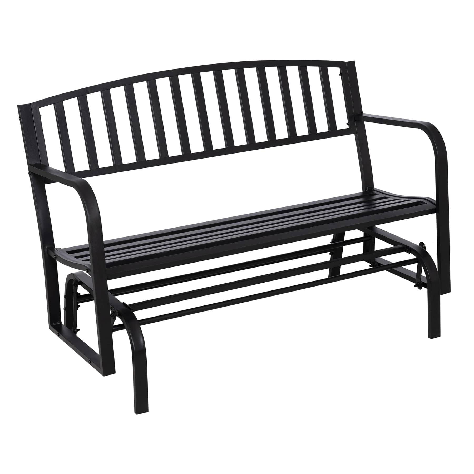 Double Steel Patio Glider, Black
