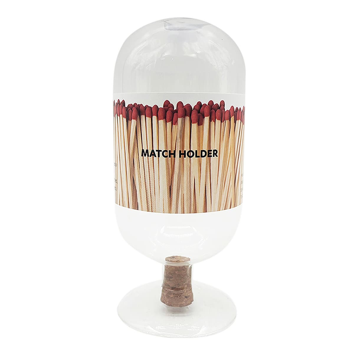 Glass Match Holder with Striker