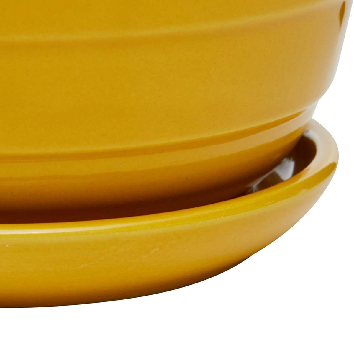 Indoor Yellow Beehive Ceramic Pot, Small