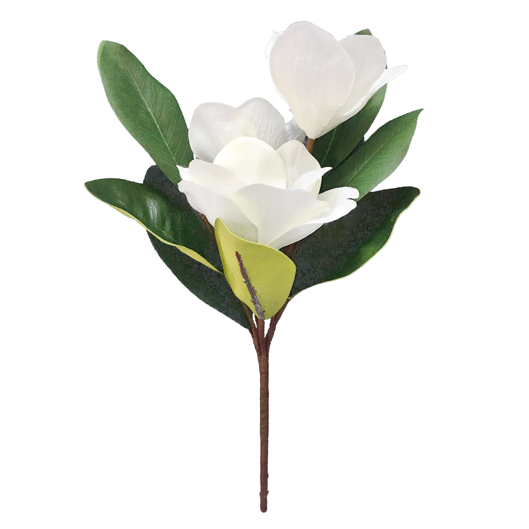 White Magnolia Floral Spray, 16"