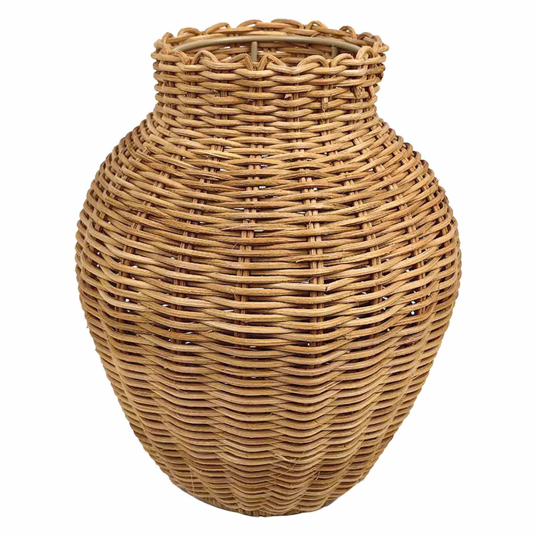 Natural Rattan Vase, 11"