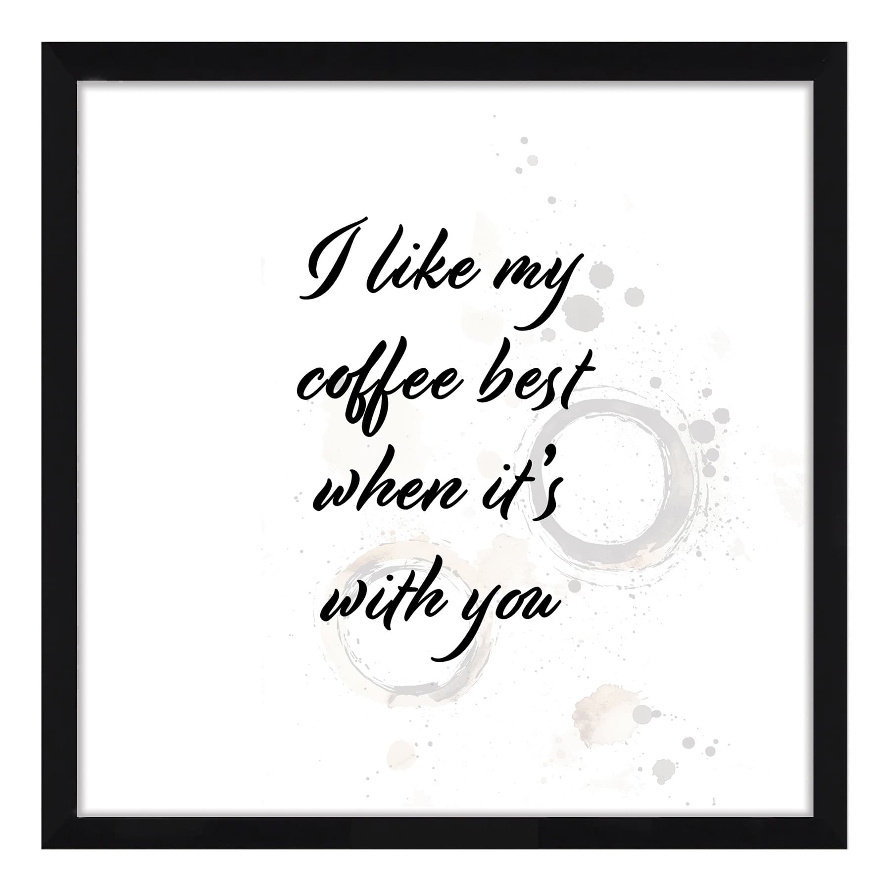 Glass Framed Like My Coffee Print Wall Art, 13"