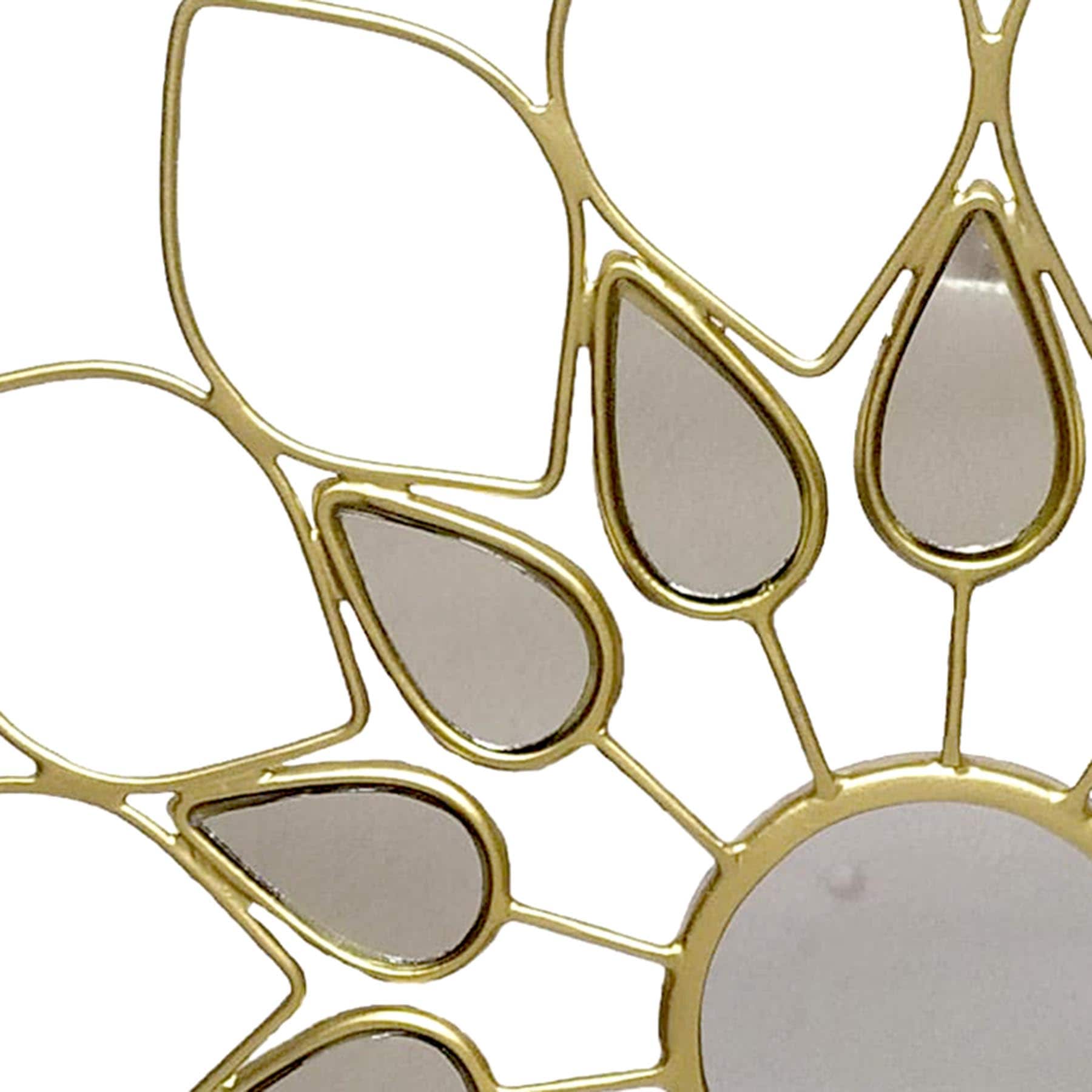 Providence Mirror Floral Wall Decor, 12"