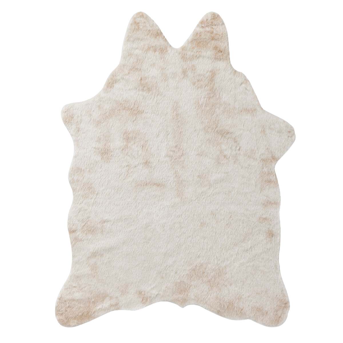 Durango Ivory Faux Cowhide Accent Rug, 3x5