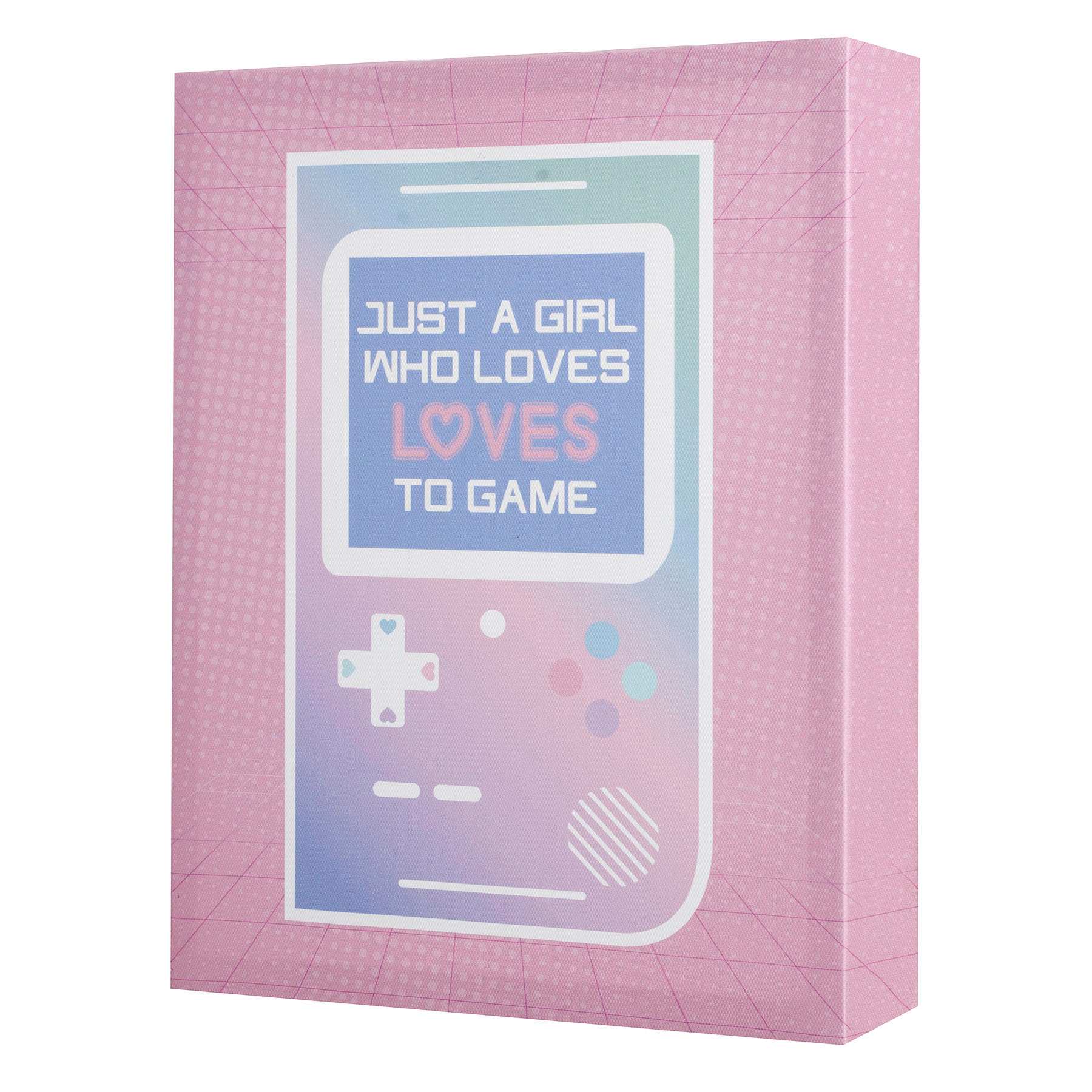 Just a Girl Who Loves to Game Canvas Wall Decor, 10x12
