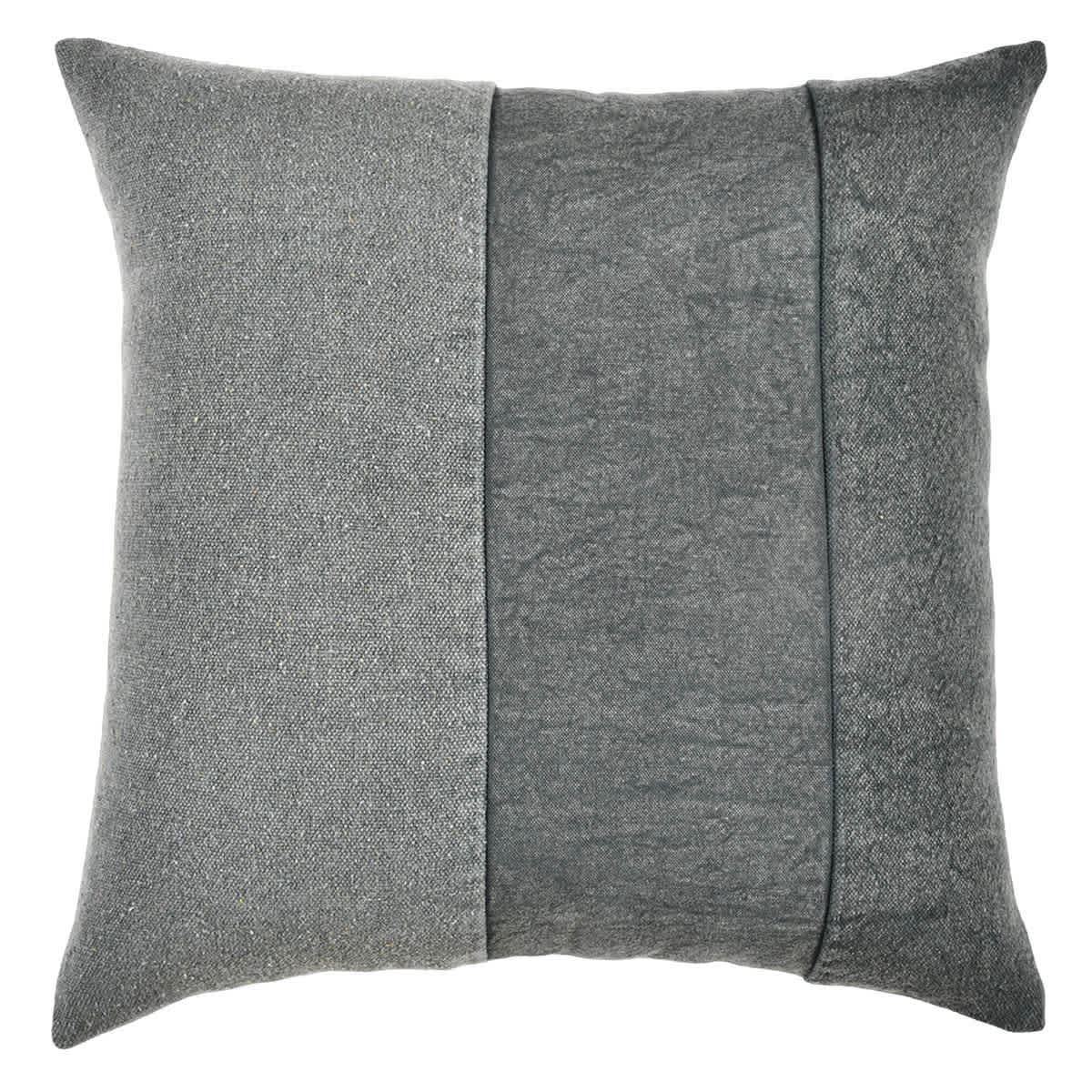 2-Pack Dark Grey Stone Wash Throw Pillows, 18"