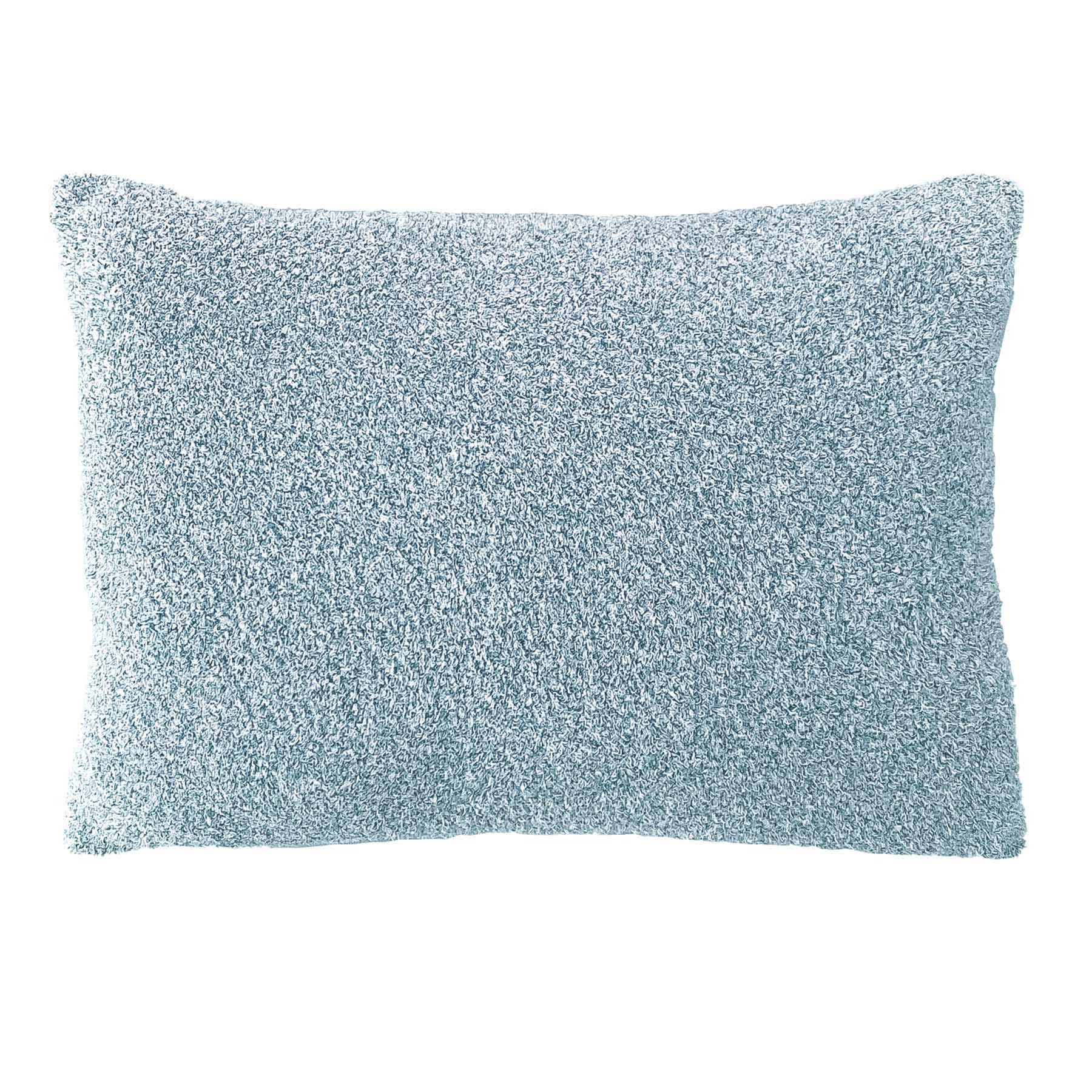 Blue Heathered Cozy Plush Throw Pillow, 14x20