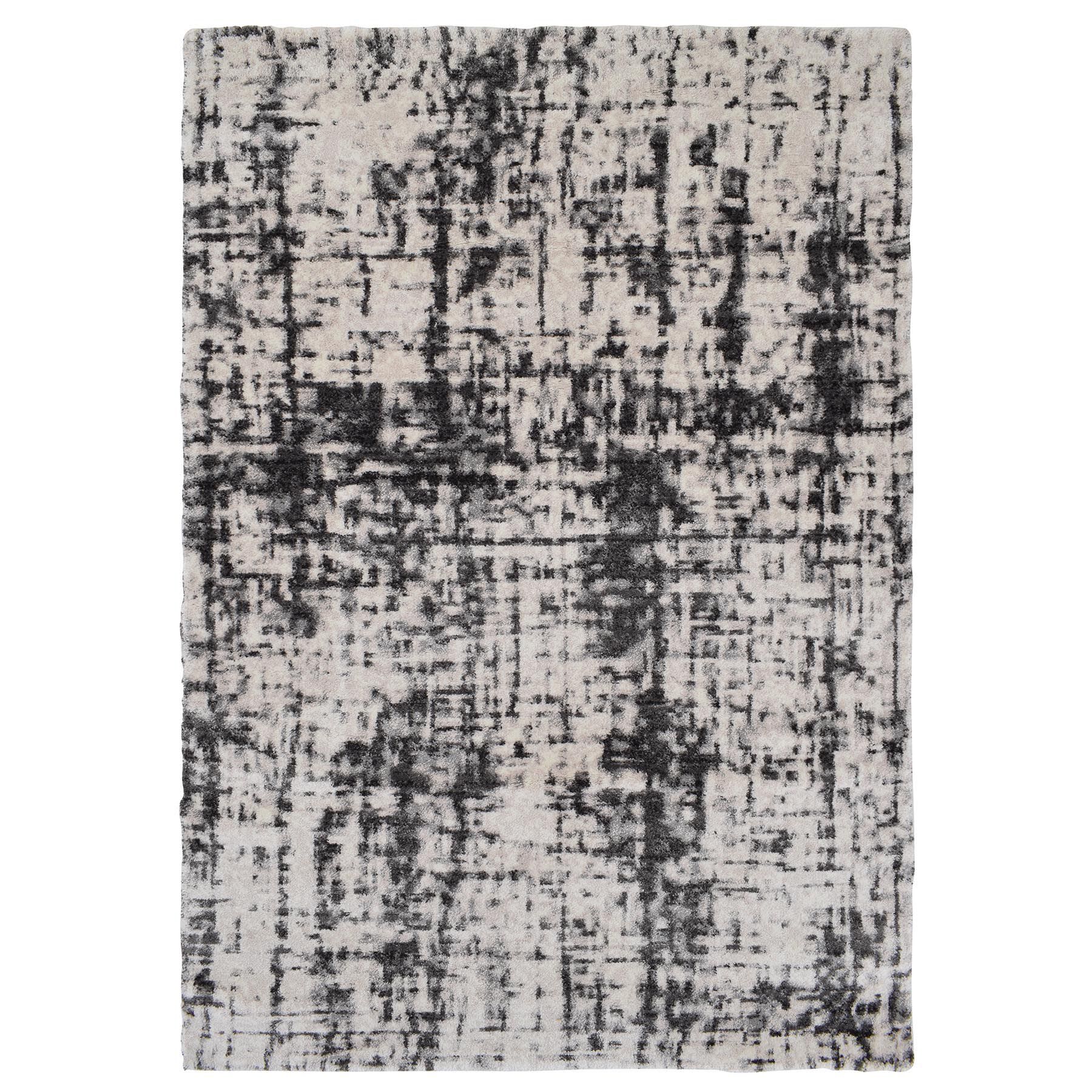 (A456) Raymond Ivory & Grey Dense Ultra Soft Area Rug, 8x10