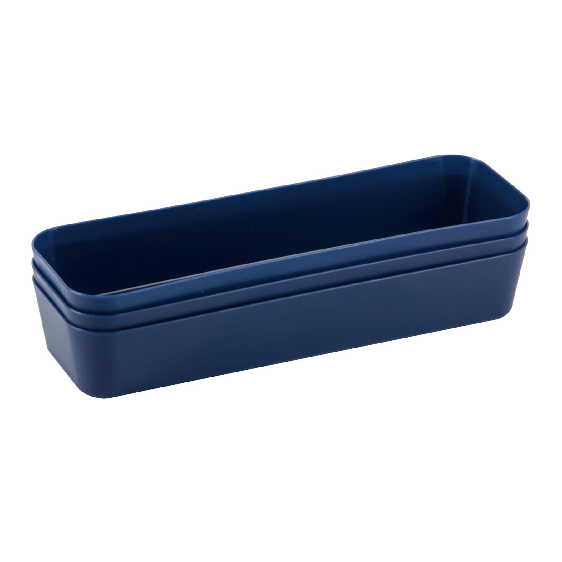 3-Pack Drawer Organizer, Blue