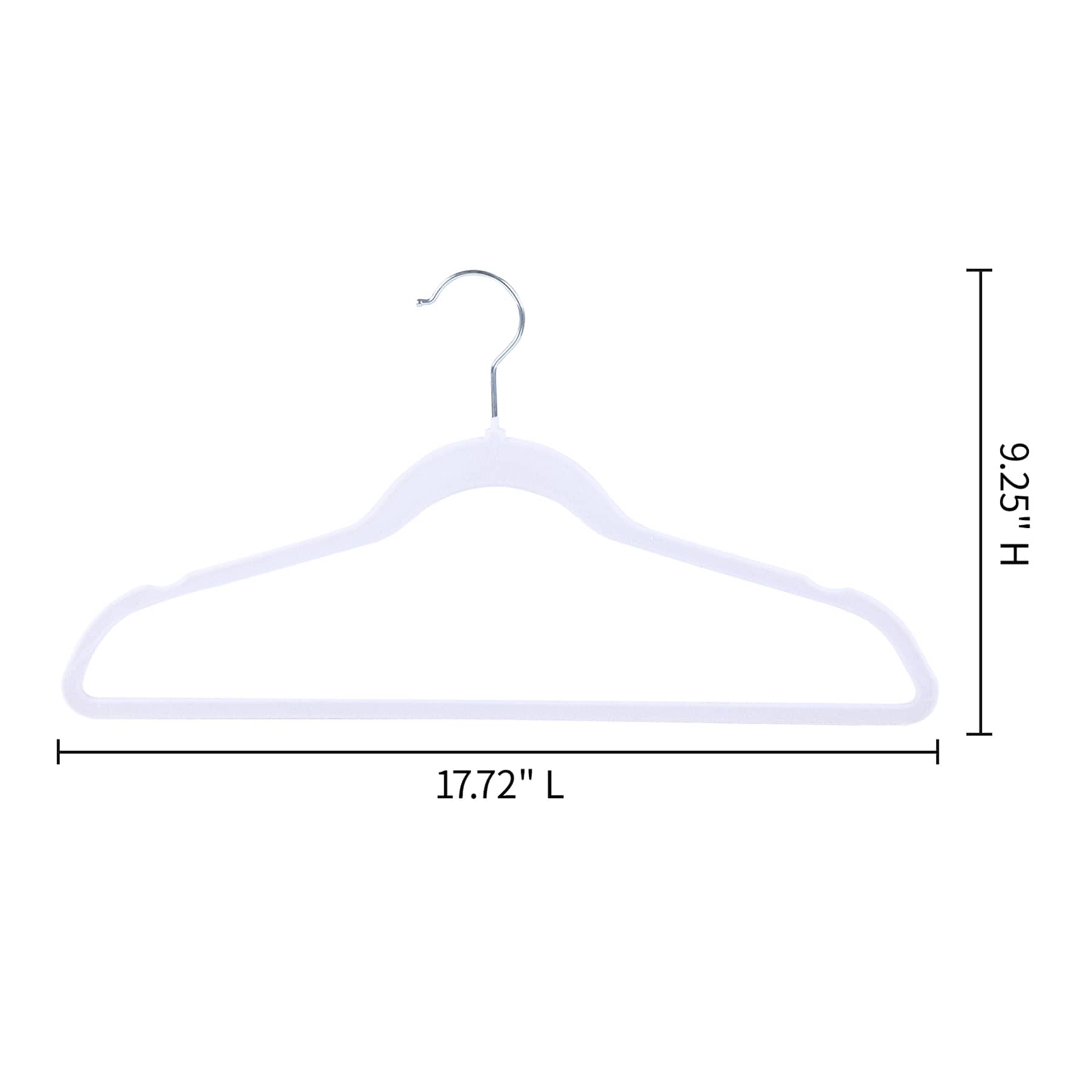 50-Pack Velvet Suit Hangers, Pearl White
