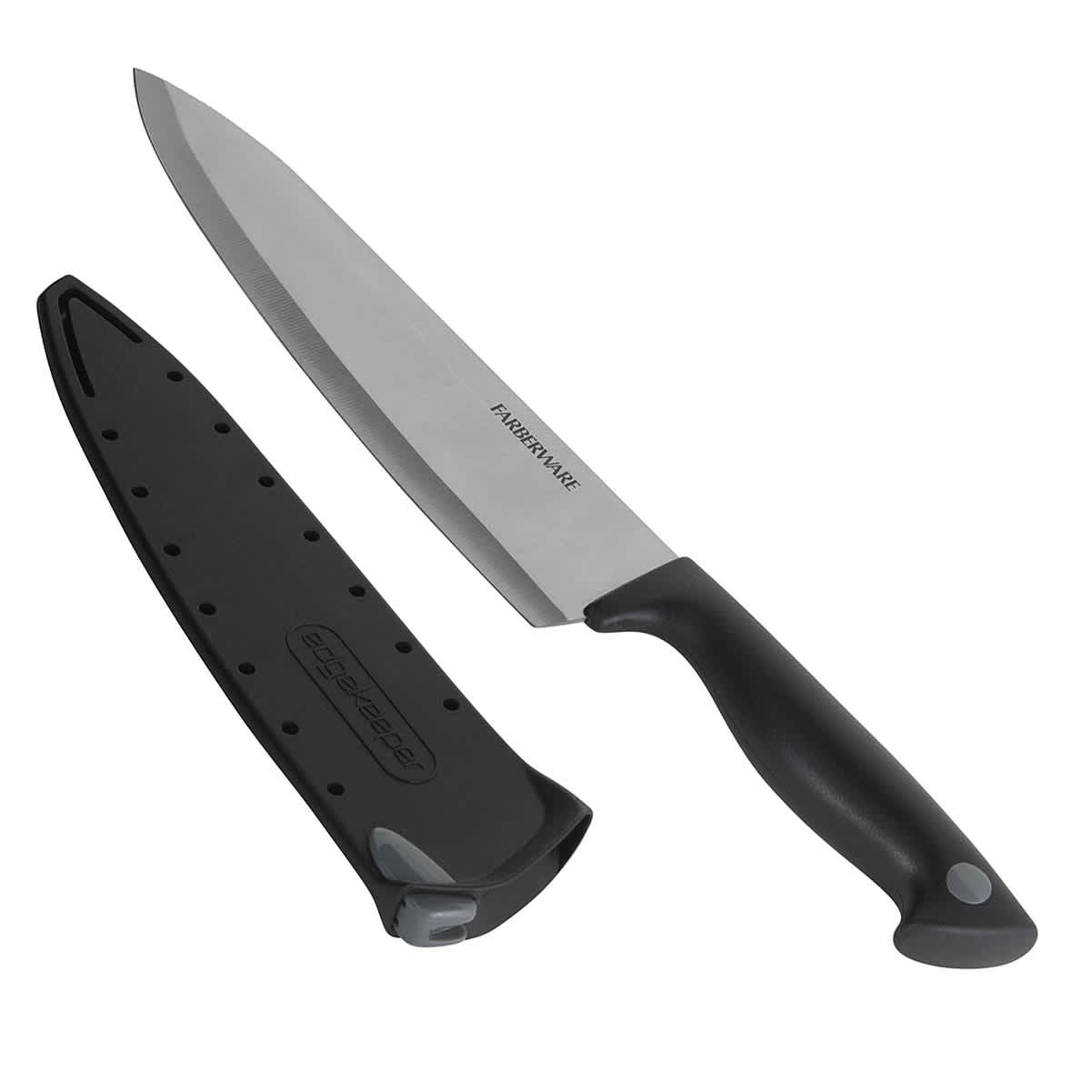 Farberware Edgekeeper Black Chef Knife, 8"