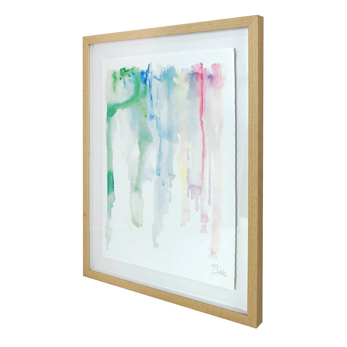 Framed Colorful Abstract Print Wall Art, 17x21