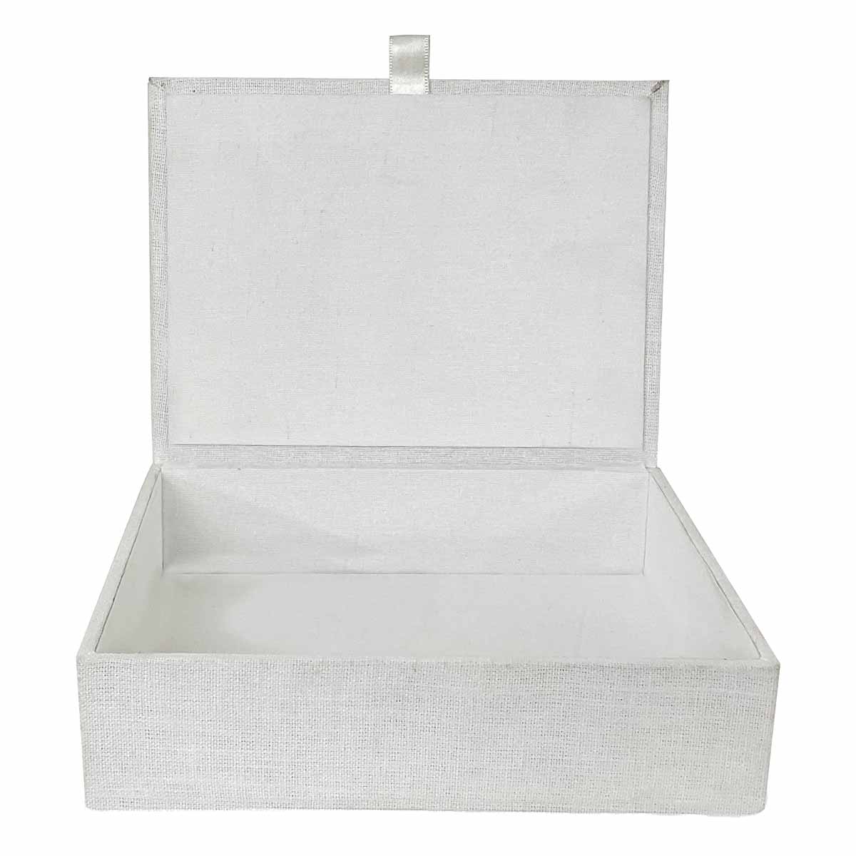 Honeybloom Cotton Slub Fabric Box, 8x6.2