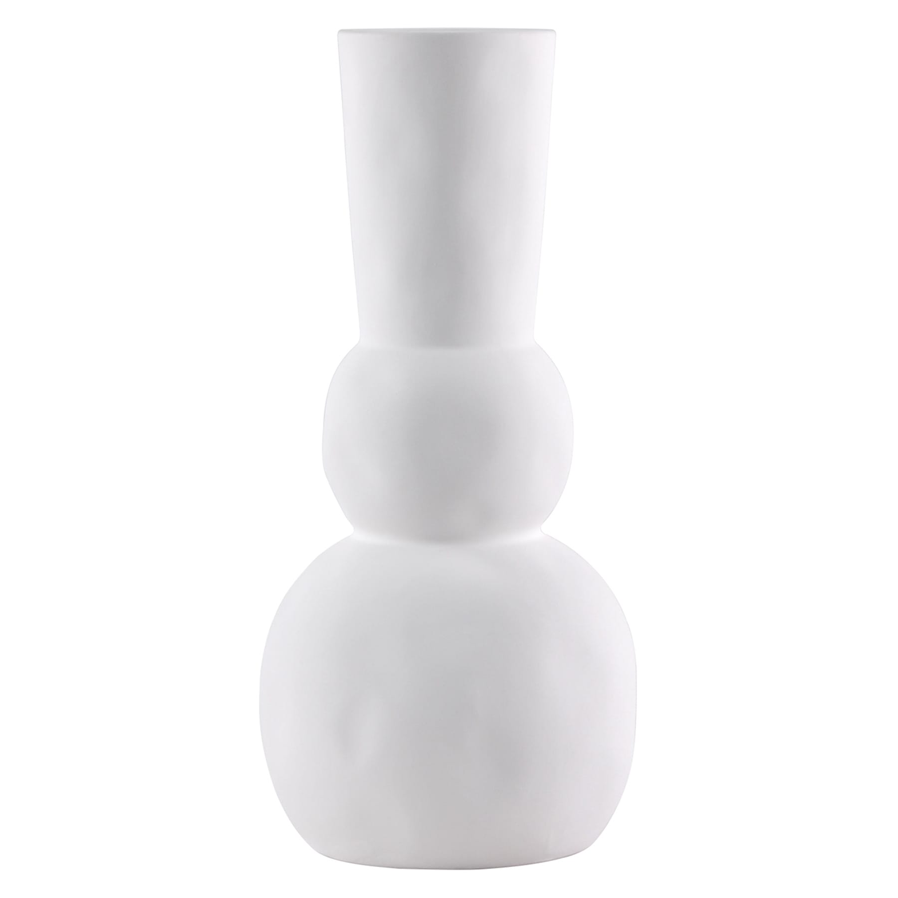 Tracey Boyd White Ceramic Vase, 12.5"