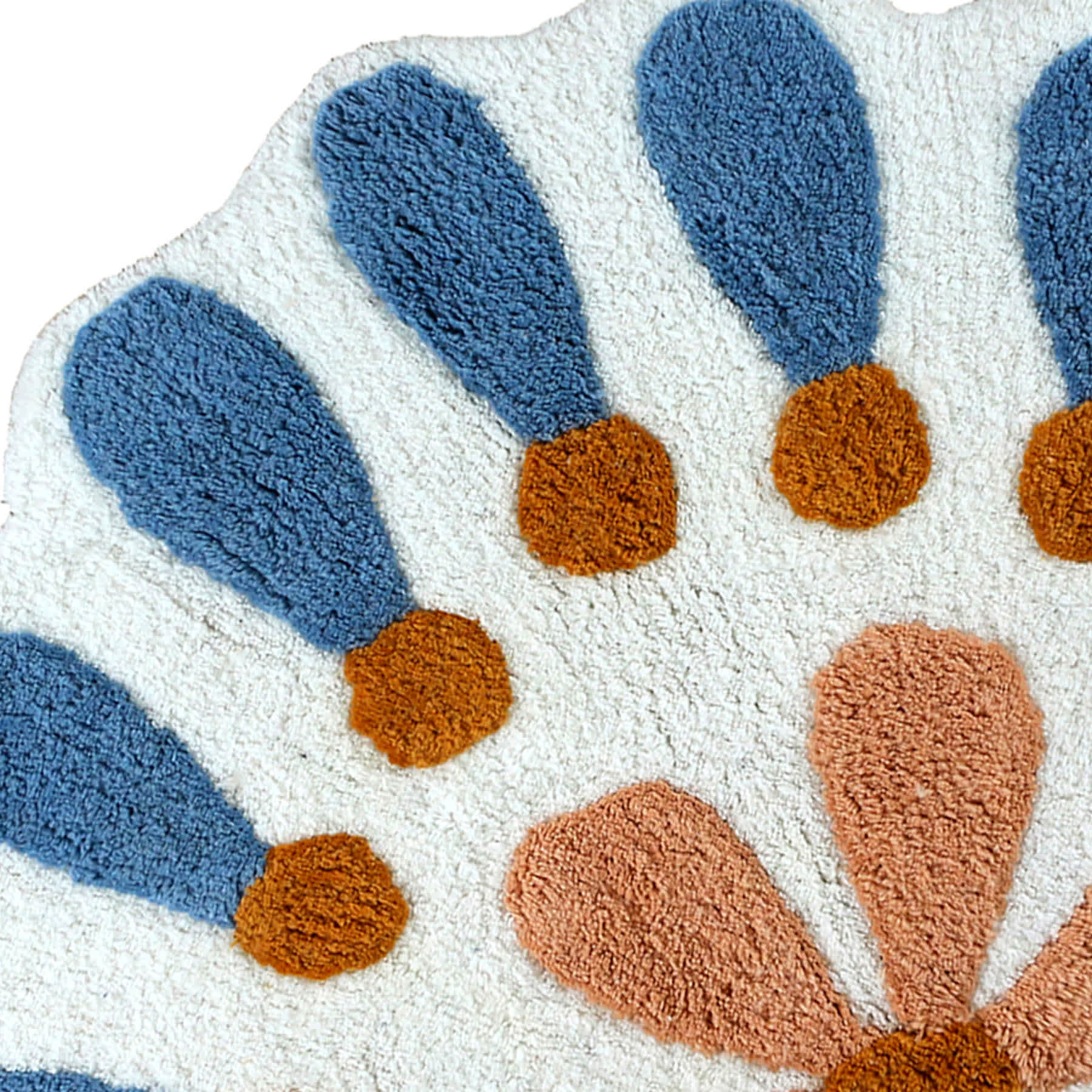 Blue Arch Tufted Bath Rug, 20x30
