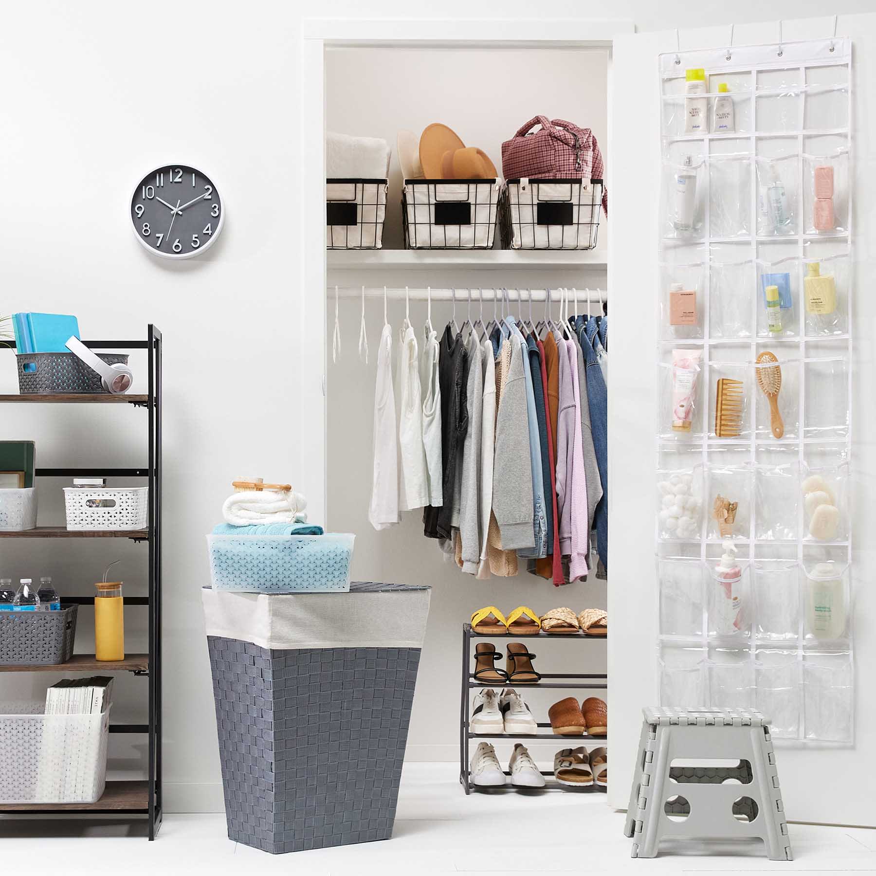 White Y-Weave Storage Basket, Medium