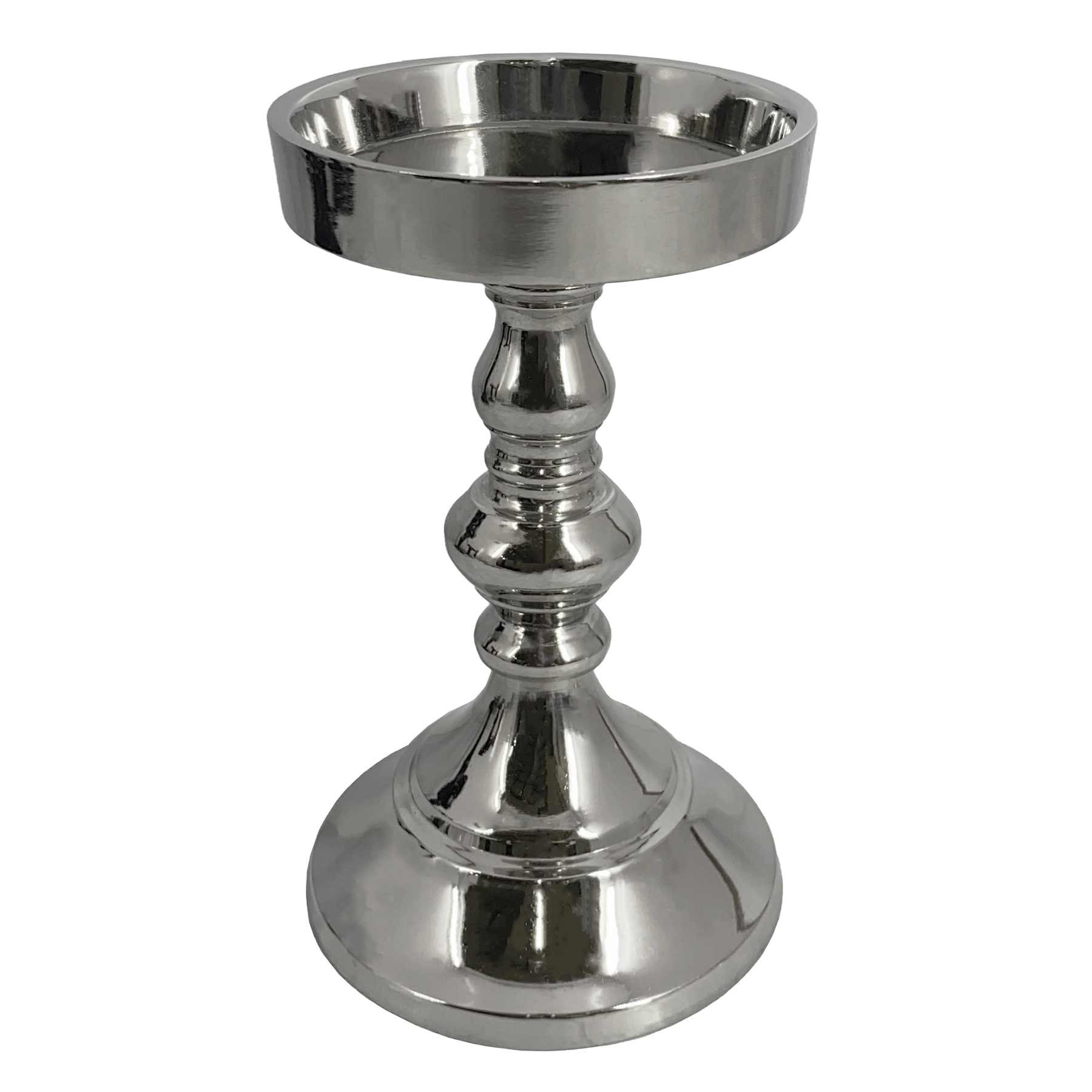 Providence Silver Pillar Candle Holder, 6"