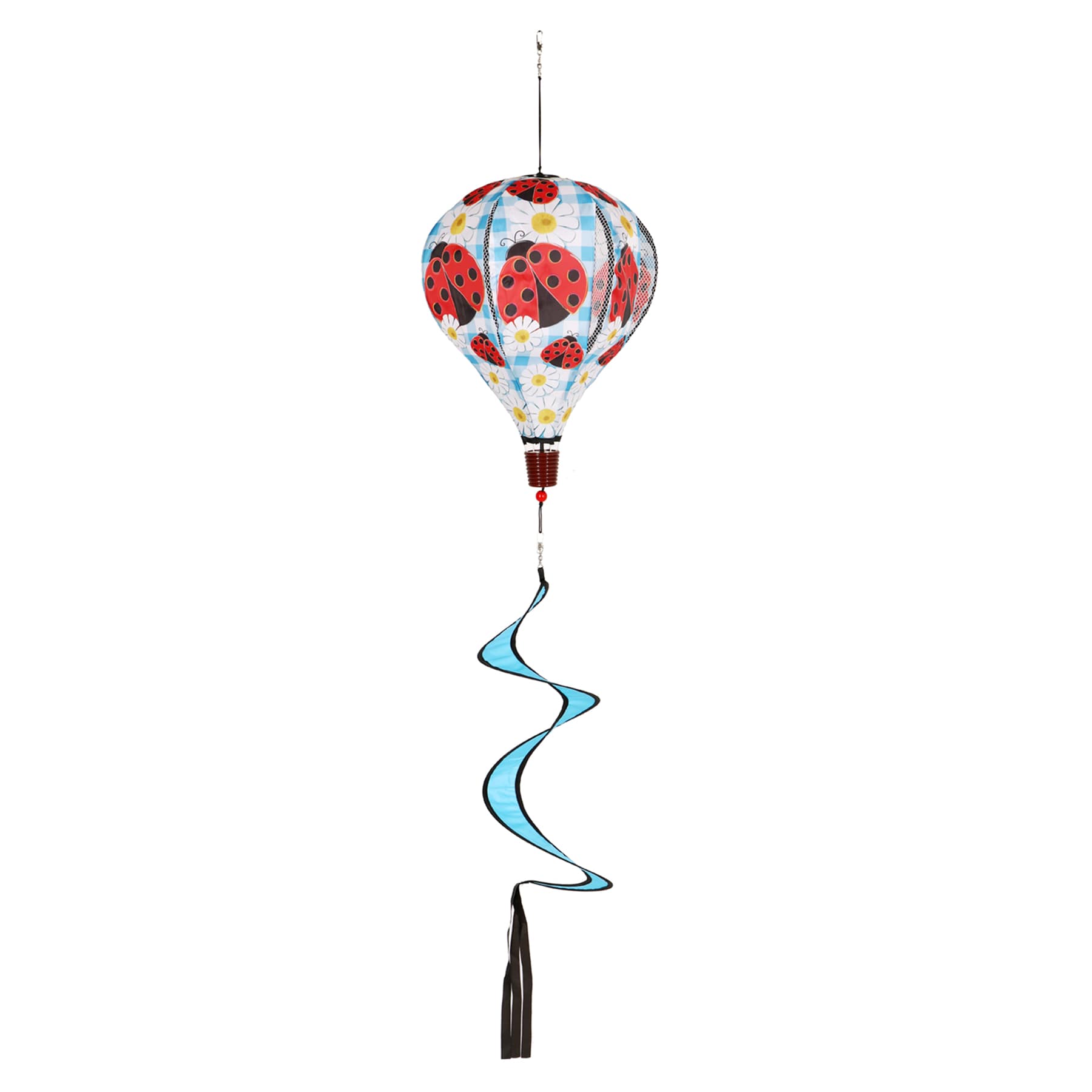 Ladybug Balloon Hanging Wind Spinner, 55"