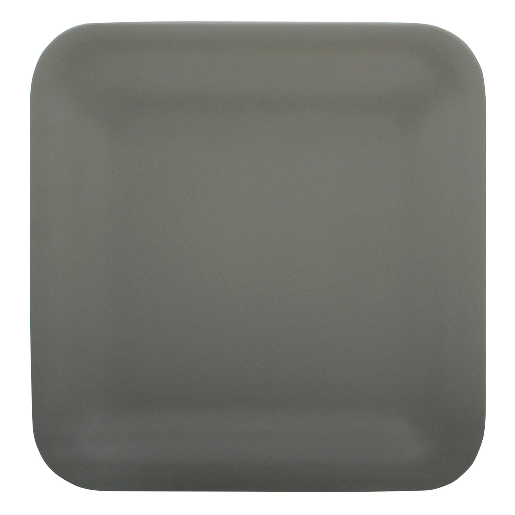 Matte Grey Soft Square Melamine Dinner Plate