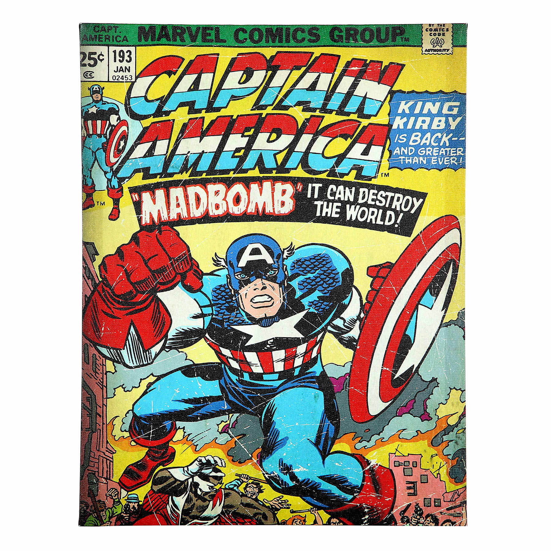 Captain America Canvas Wall Art, 14x18