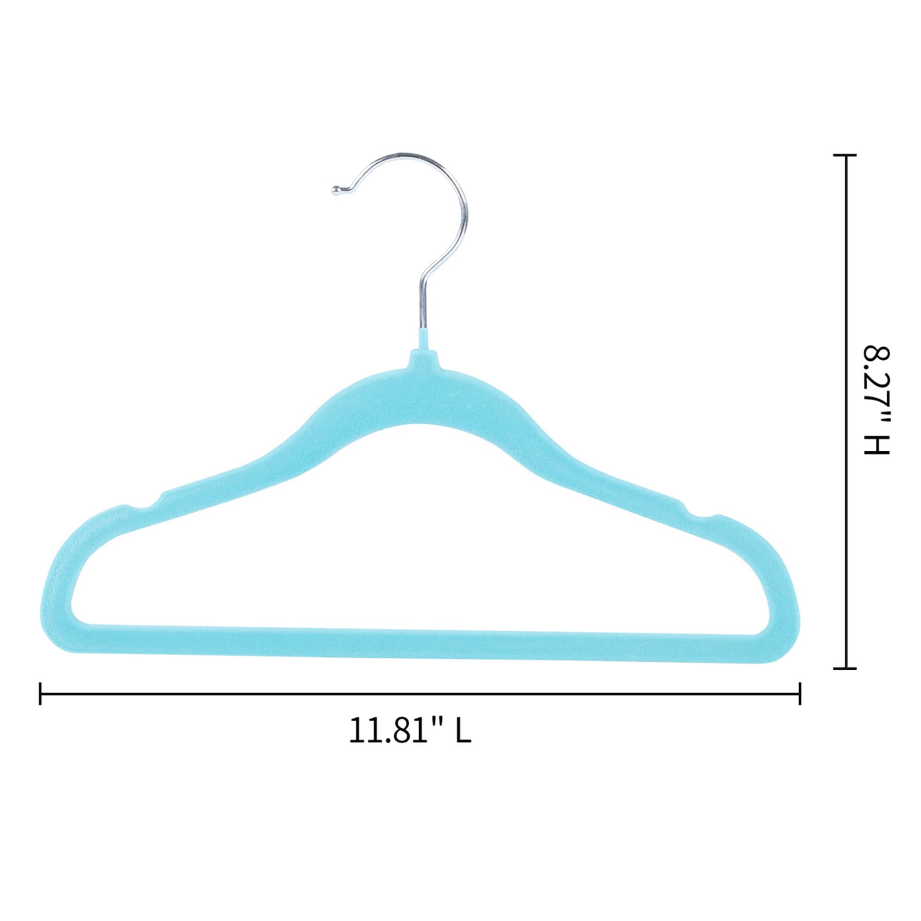 Tiny Dreamers 10-Piece Velvet Hanger, Angel Blue