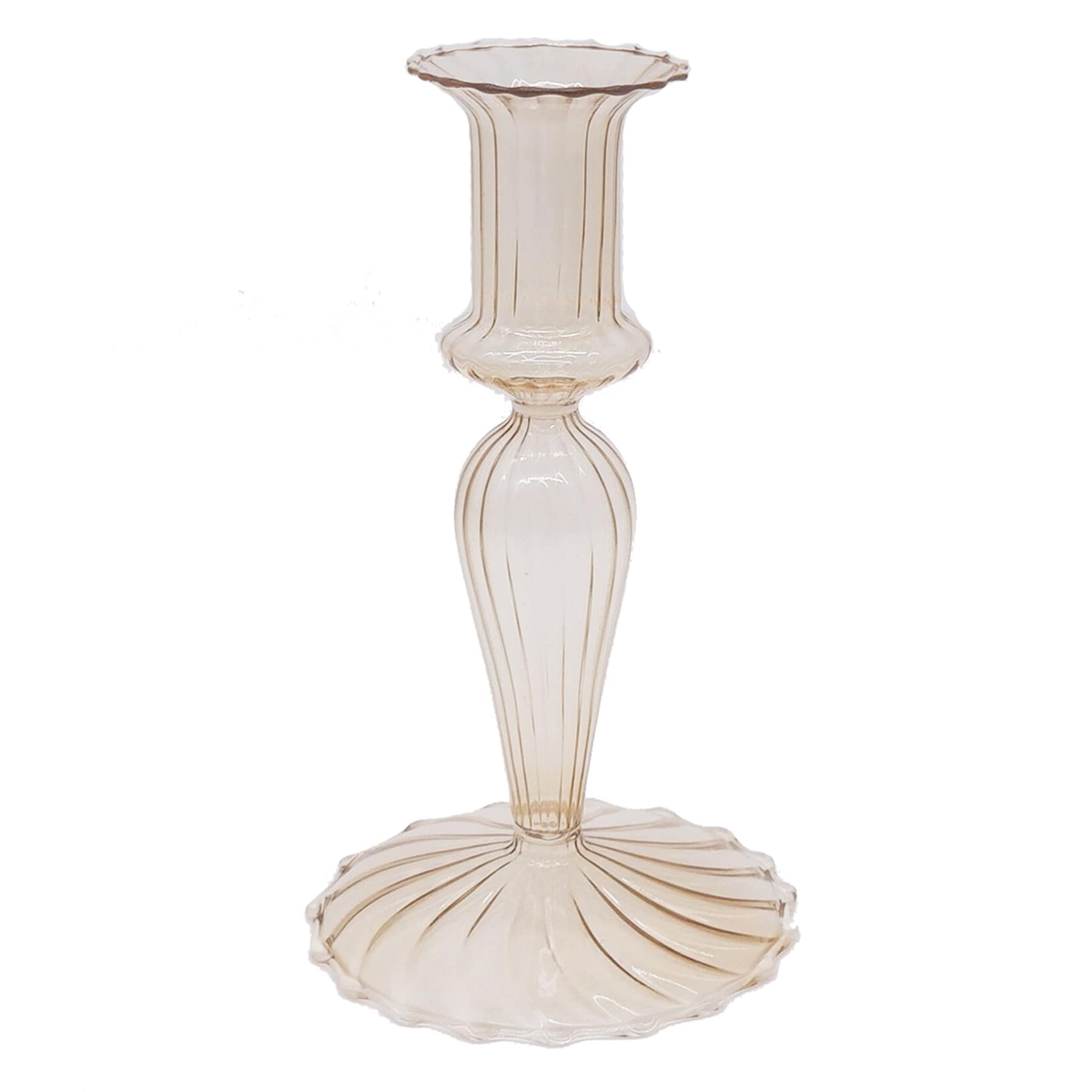 Providence Champagne Glass Taper Candle Holder, 6.5"