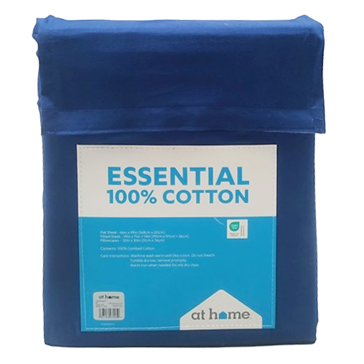 3-Piece Navy Blue 200 Thread Count Brushed Cotton Sheet Set, Twin/Twin XL
