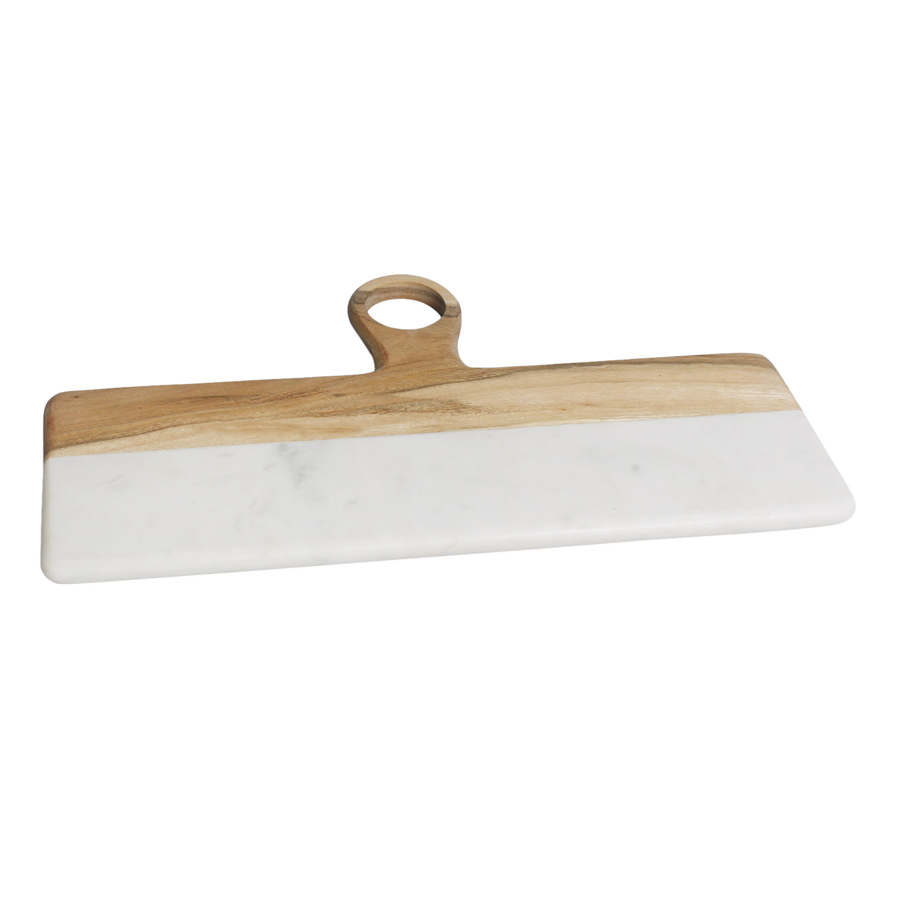White Marble & Acacia Wood Cheese Board, Large
