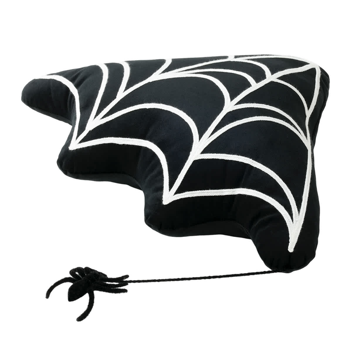 Spiderweb Corner Shaped Throw Pillow, 18x10
