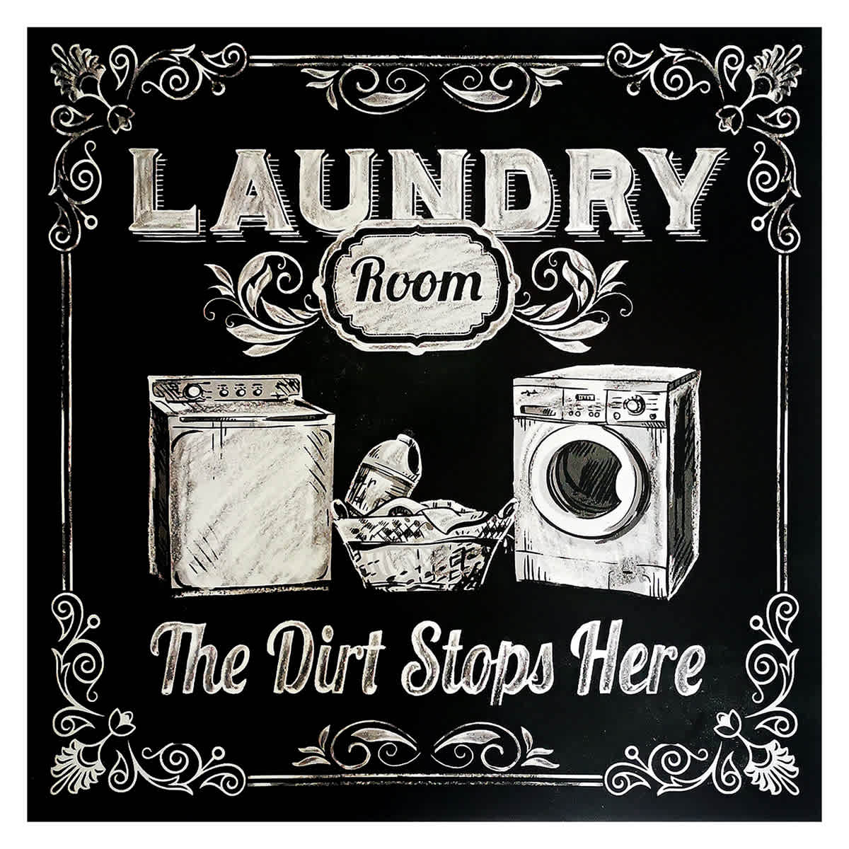 The Dirt Stops Here Canvas Wall Art, 16"