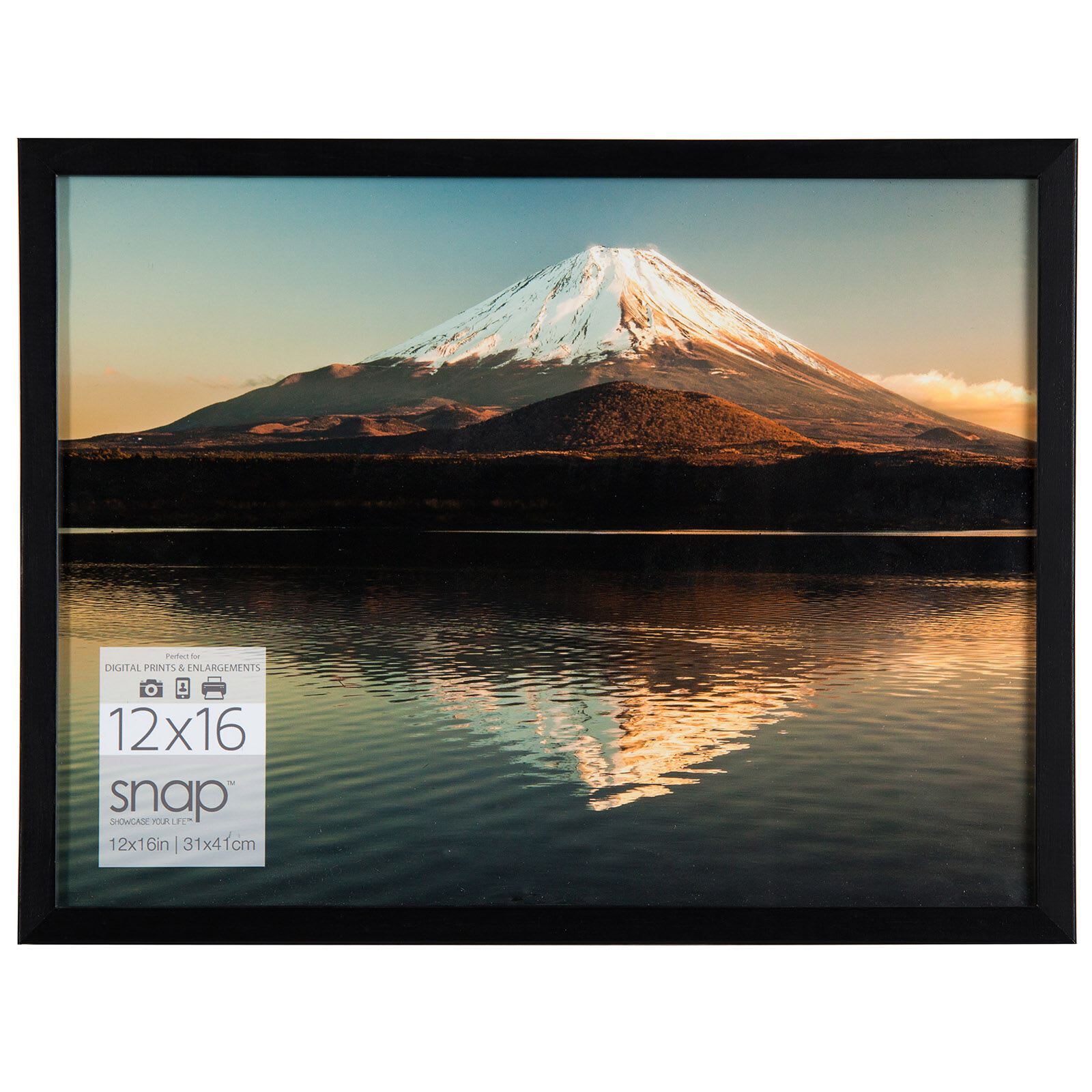 Black Linear Photo Frame, 12x16