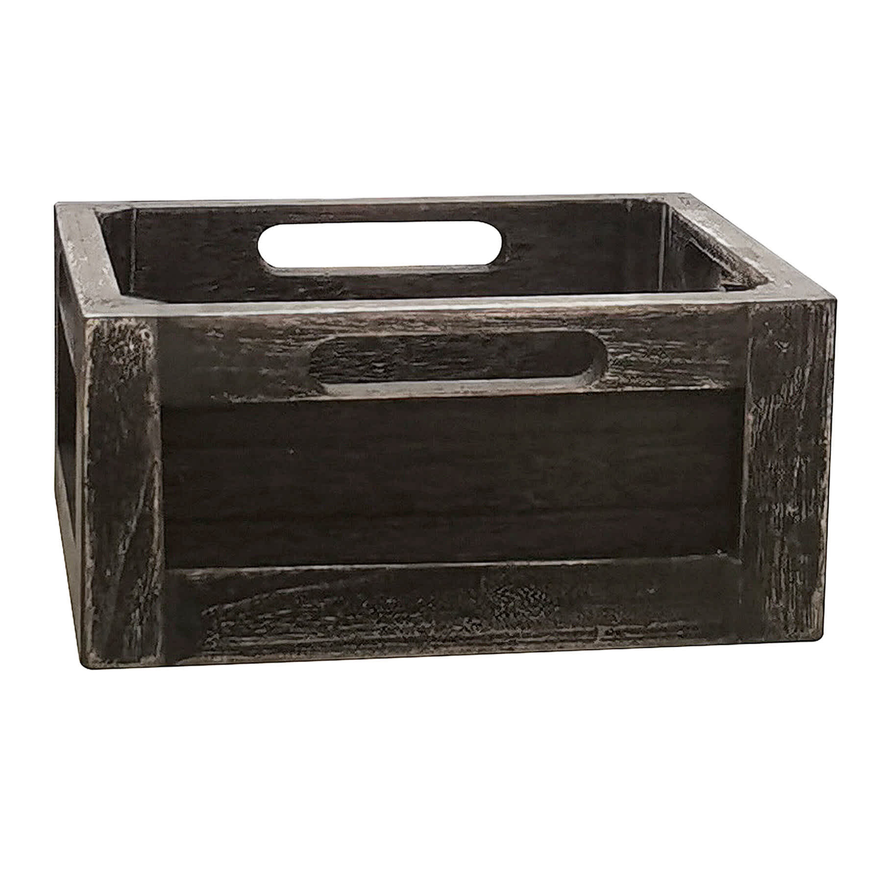 Grey Wooden Storage Crate, Large