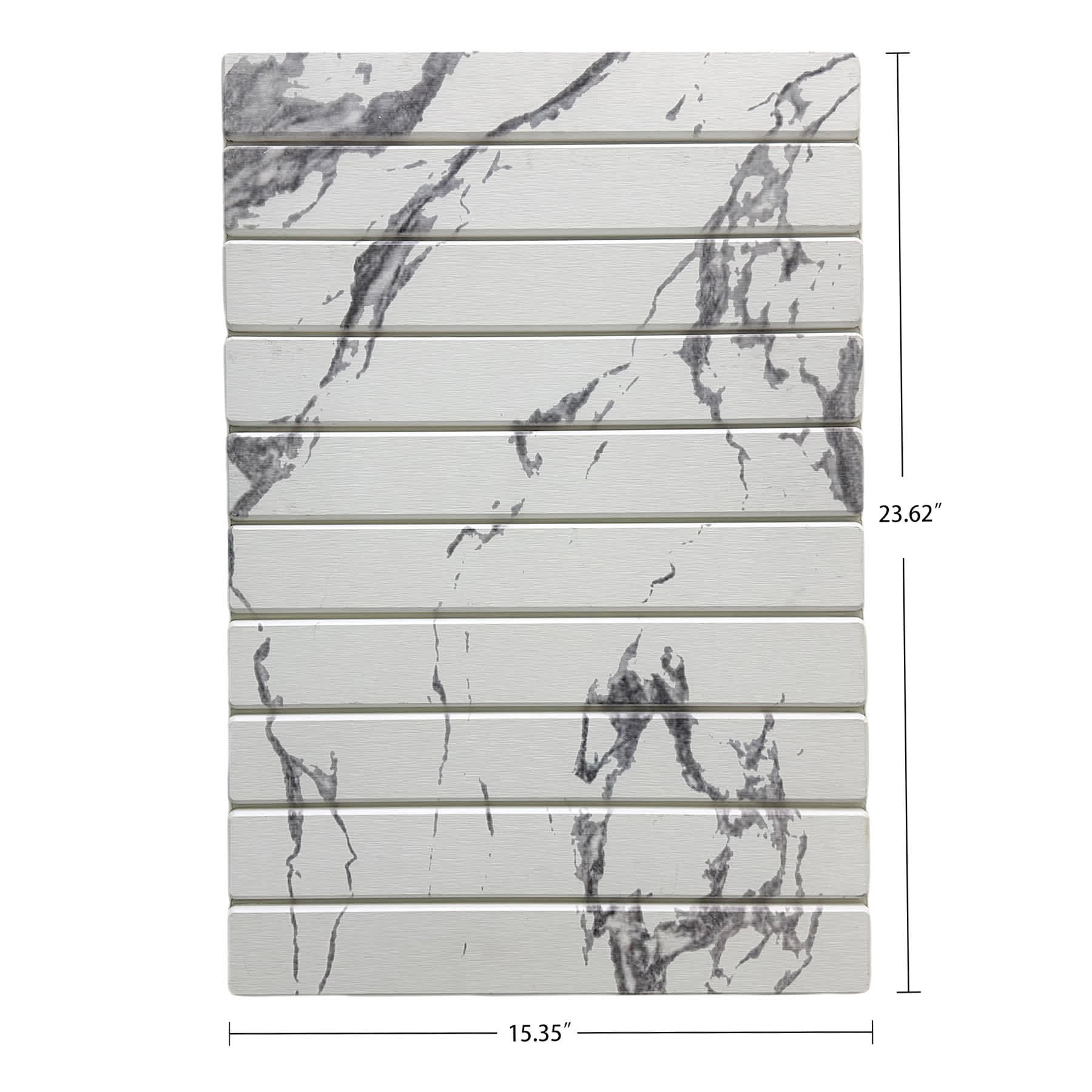 White Diatomite Stone Bath Mat, 23x15